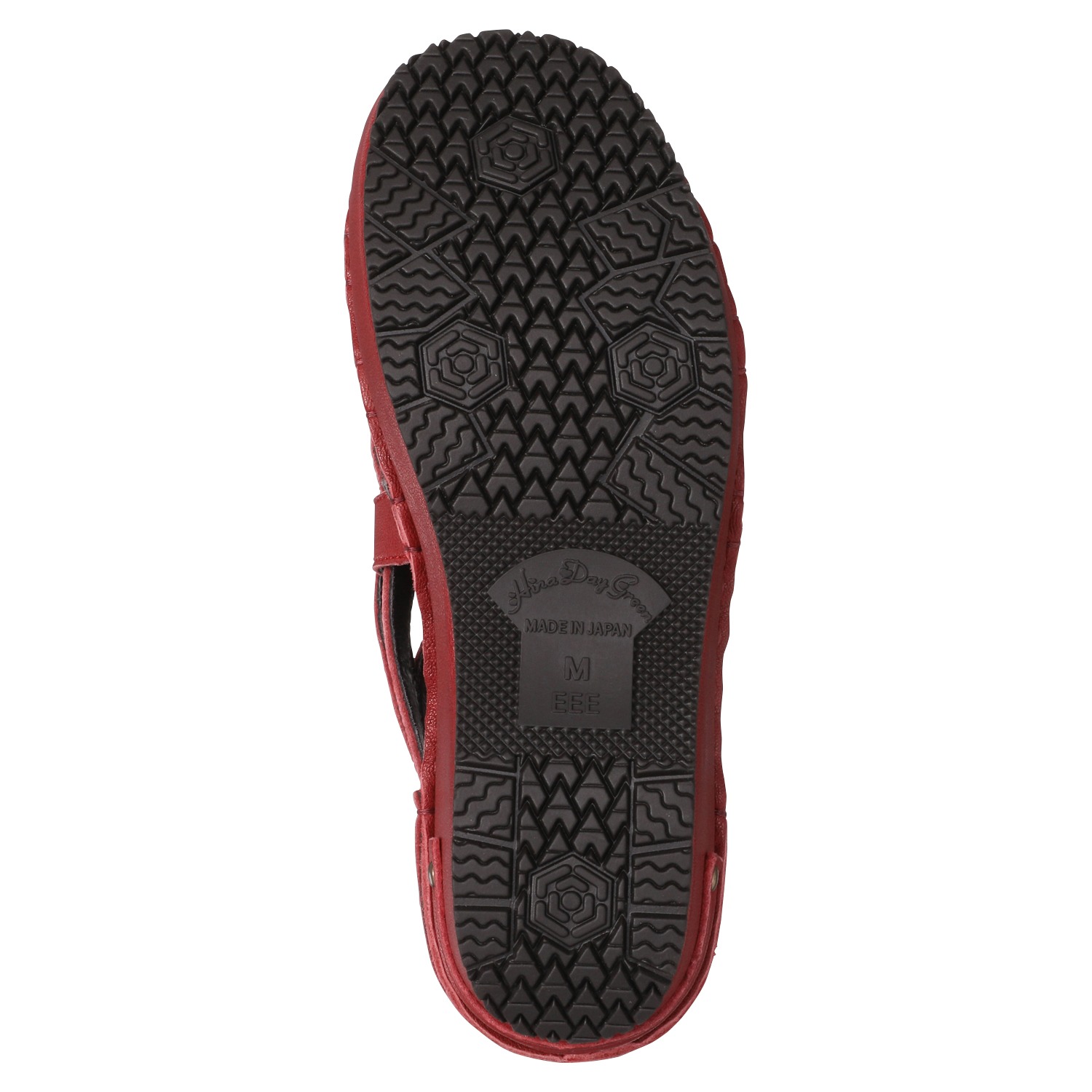 ヒナ　デイグリーン クロスデザイン レザーサンダル