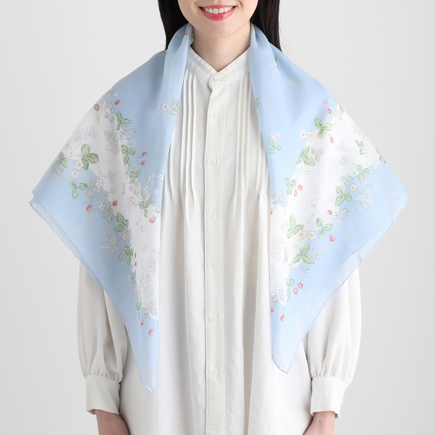 ウェッジウッド ワイルドストロベリー コットンスカーフ アレンジリング付