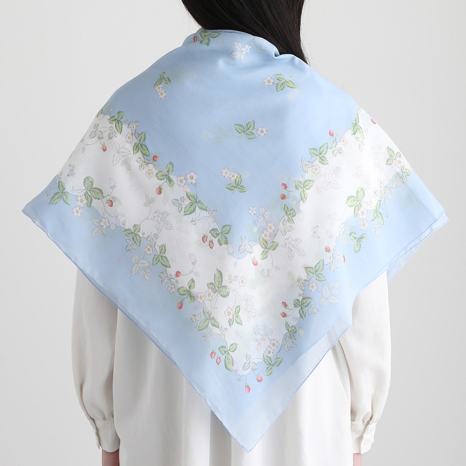 ウェッジウッド ワイルドストロベリー コットンスカーフ アレンジリング付