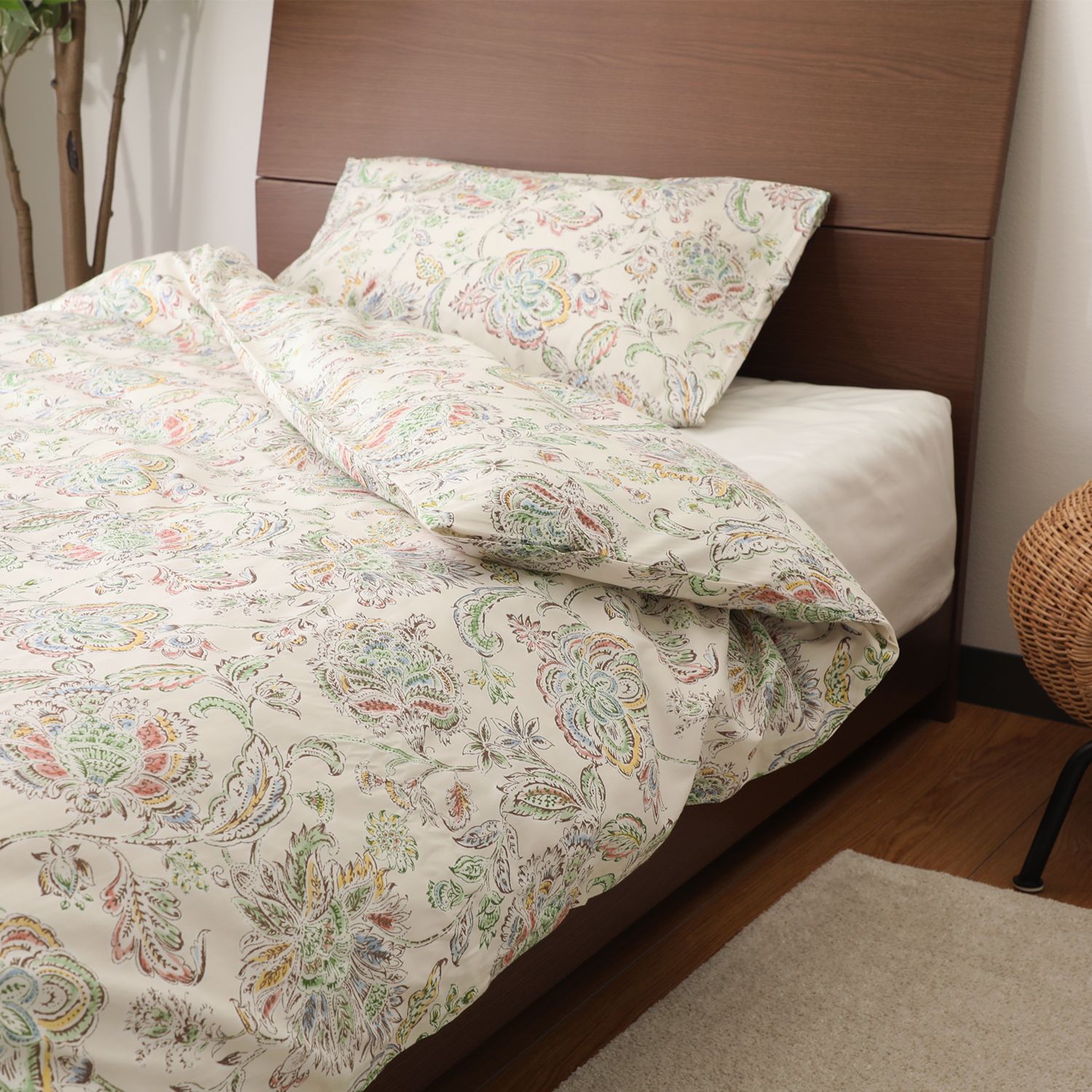 ＜シングル＞西川 コットン１００％ 掛けふとんカバー 