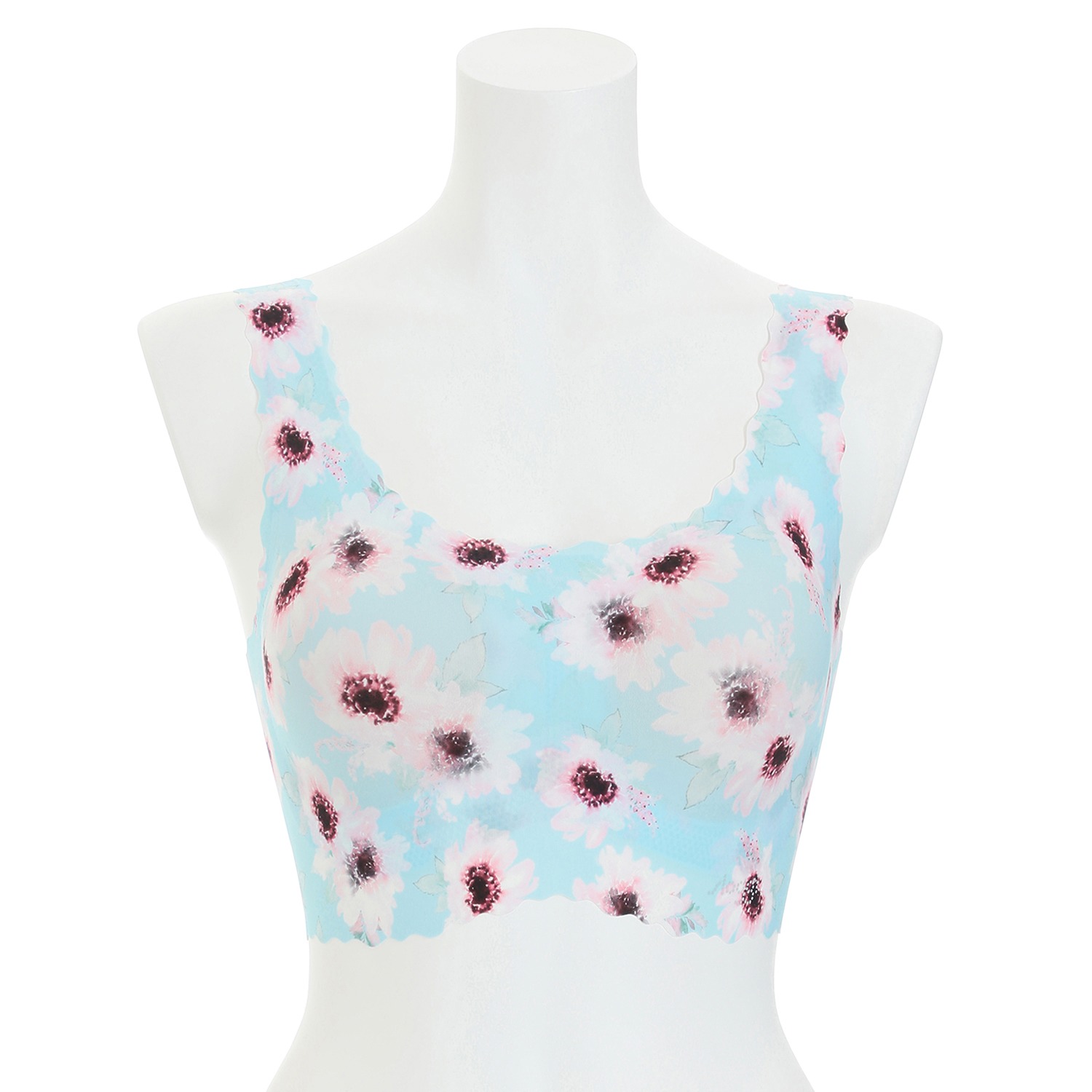 スロギー　ゼロフィール 花柄 ハーフトップブラジャー ２枚セット