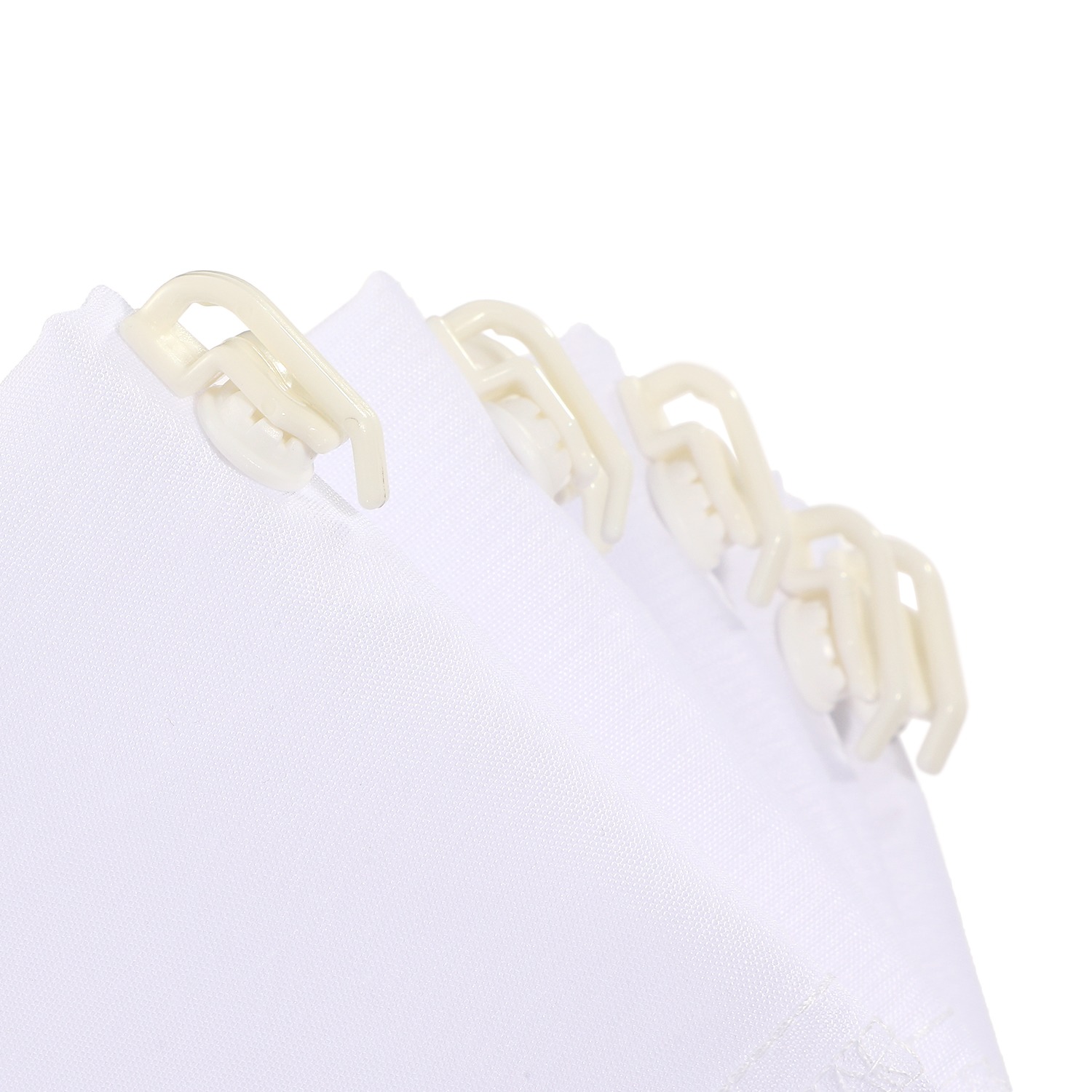 ＜１５０×２５８ｃｍ＞ ホック付で取り付け簡単！ ＵＶカット＆断熱効果 二重ボイルレースカーテン ２枚組