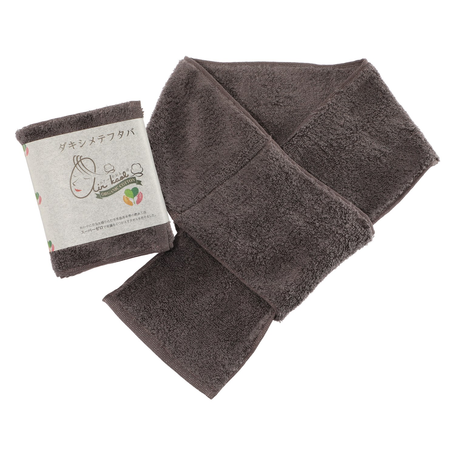 エアーかおる “純ギラ銀” ダキシメテフタバ タオルマフラー 同色２枚組