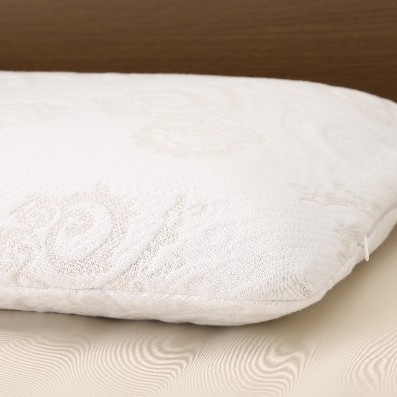 ＜ワイドサイズ＞ 西川 ふわふわぷるぷる 新触感で頭を包み込む ニットジャカードカバー付 シフォンピロー 