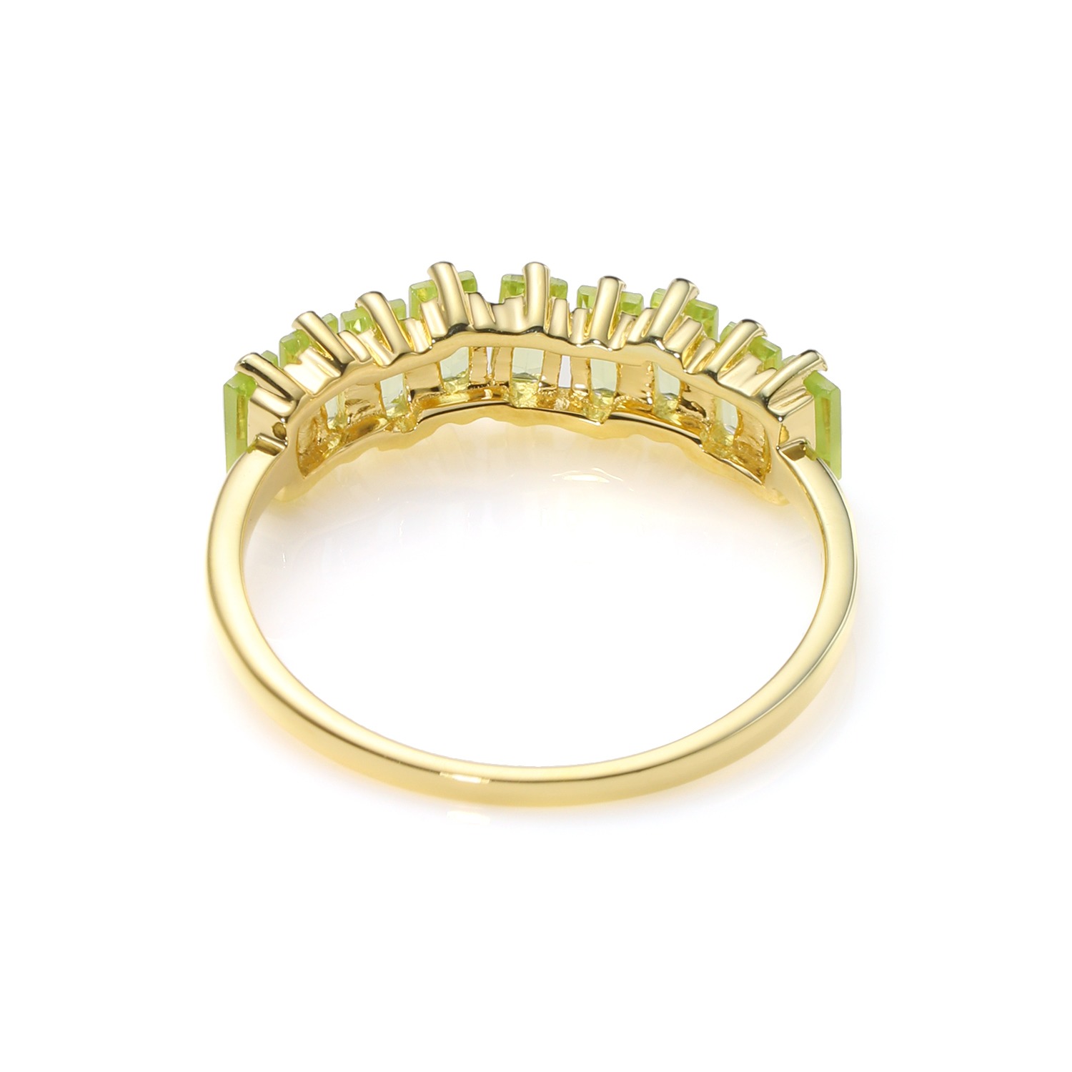 ブレーズ ペリドット バゲットカット リング