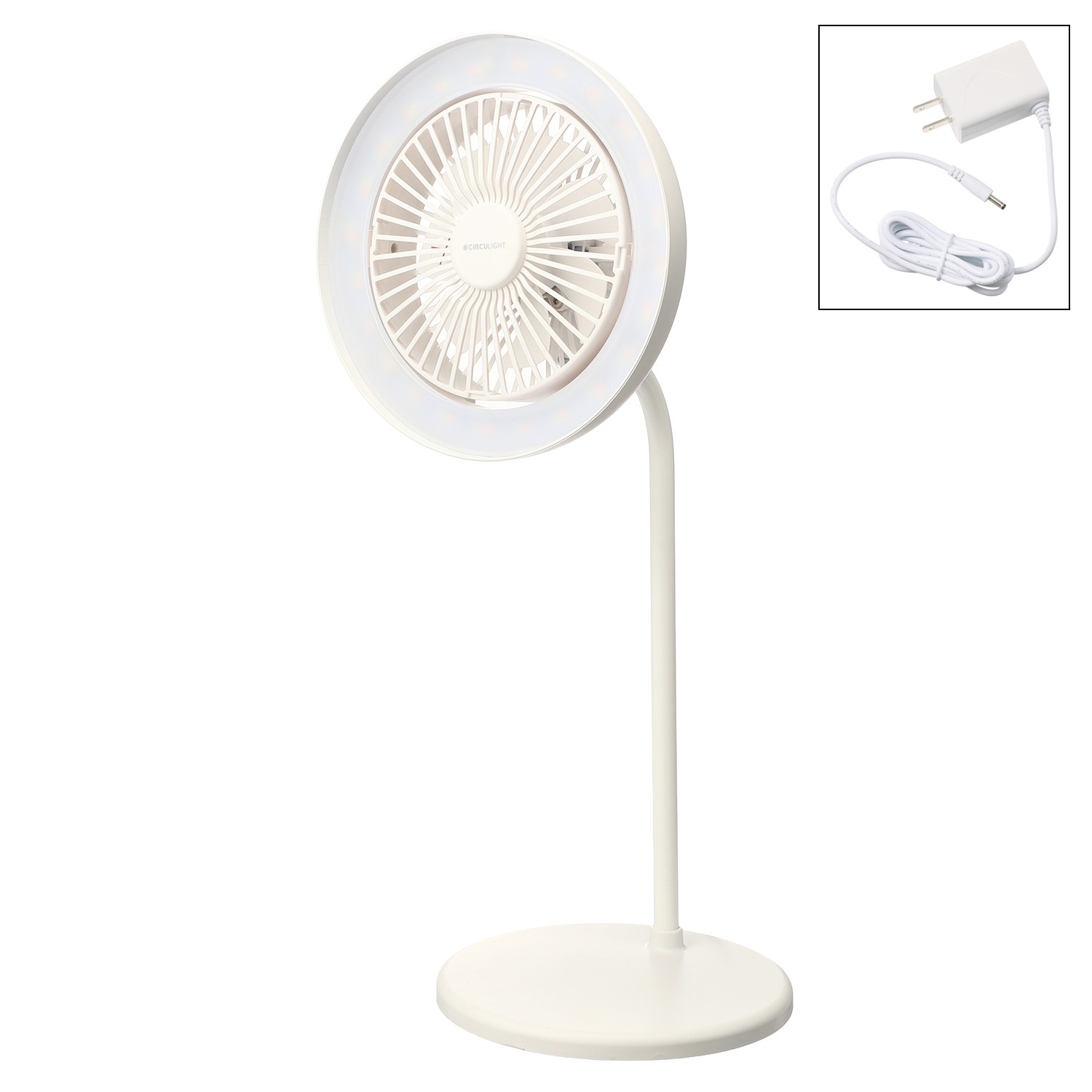 ルミナス ＬＥＤデスクスタンドと扇風機の１台２役！ サーキュライト スタンドモデル
