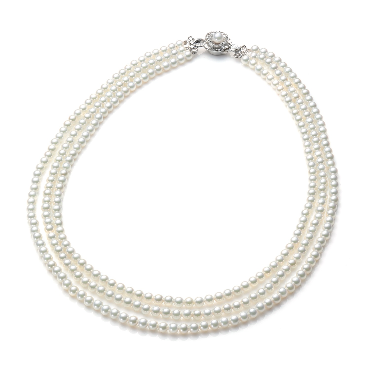 プレミアムパール ベビー貝パール ３連ネックレス