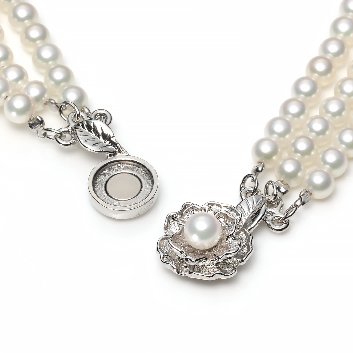 プレミアムパール ベビー貝パール ３連ネックレス