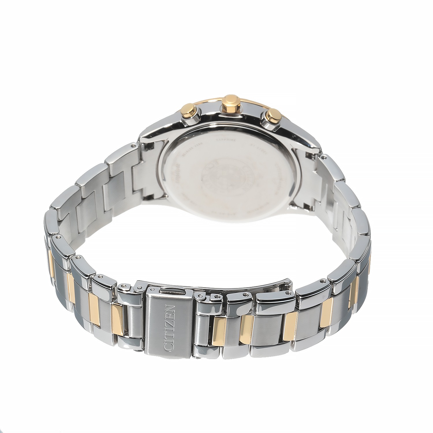 シチズン ダイヤモンド クロノグラフ コンビカラー ソーラーウォッチ