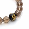 幸石堂 スモーキークォーツ＆ブラックオニキス イラスティック ブレスレット “清栄吉祥”