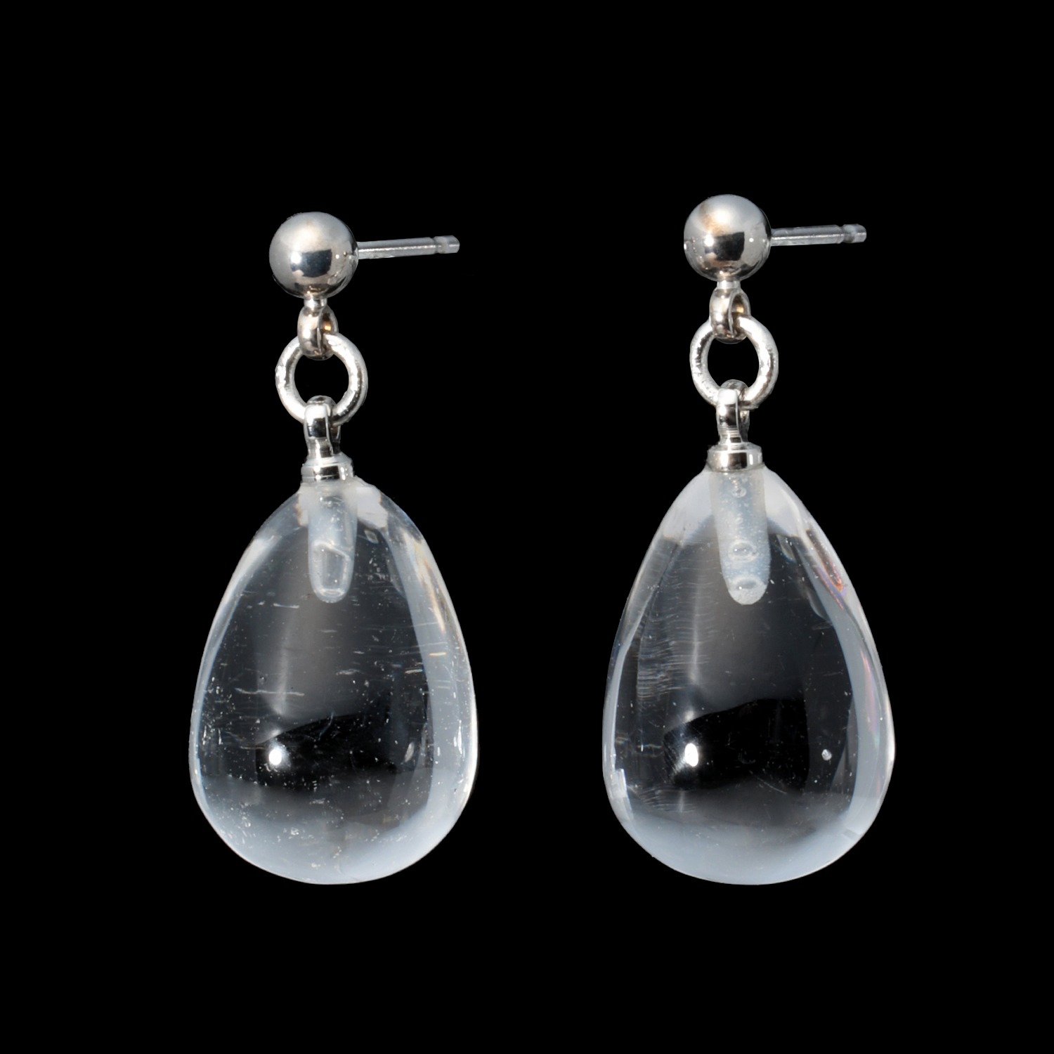 幸石堂 水晶 スウィング イヤリング／ピアス “開運の卵”