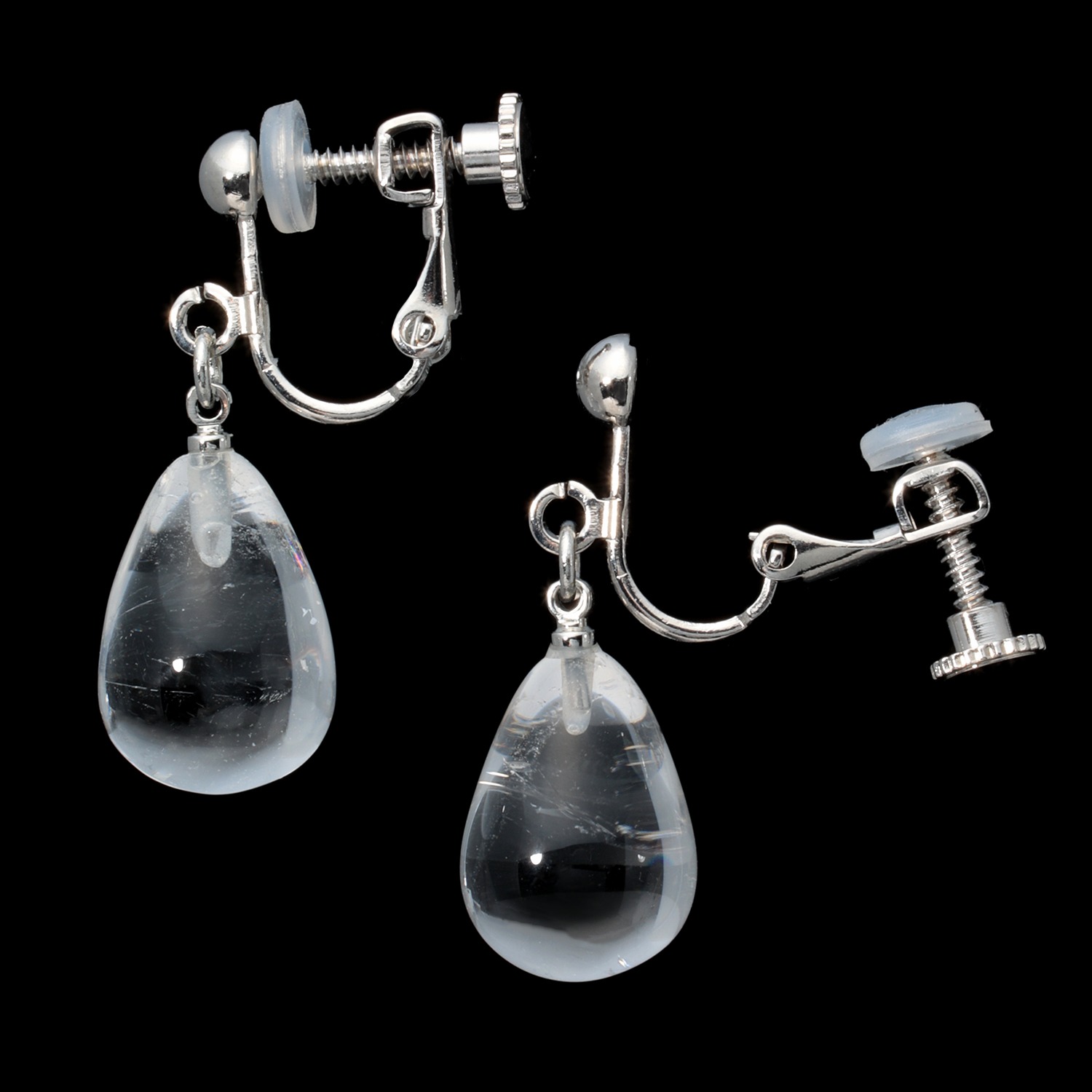 幸石堂 水晶 スウィング イヤリング／ピアス “開運の卵”