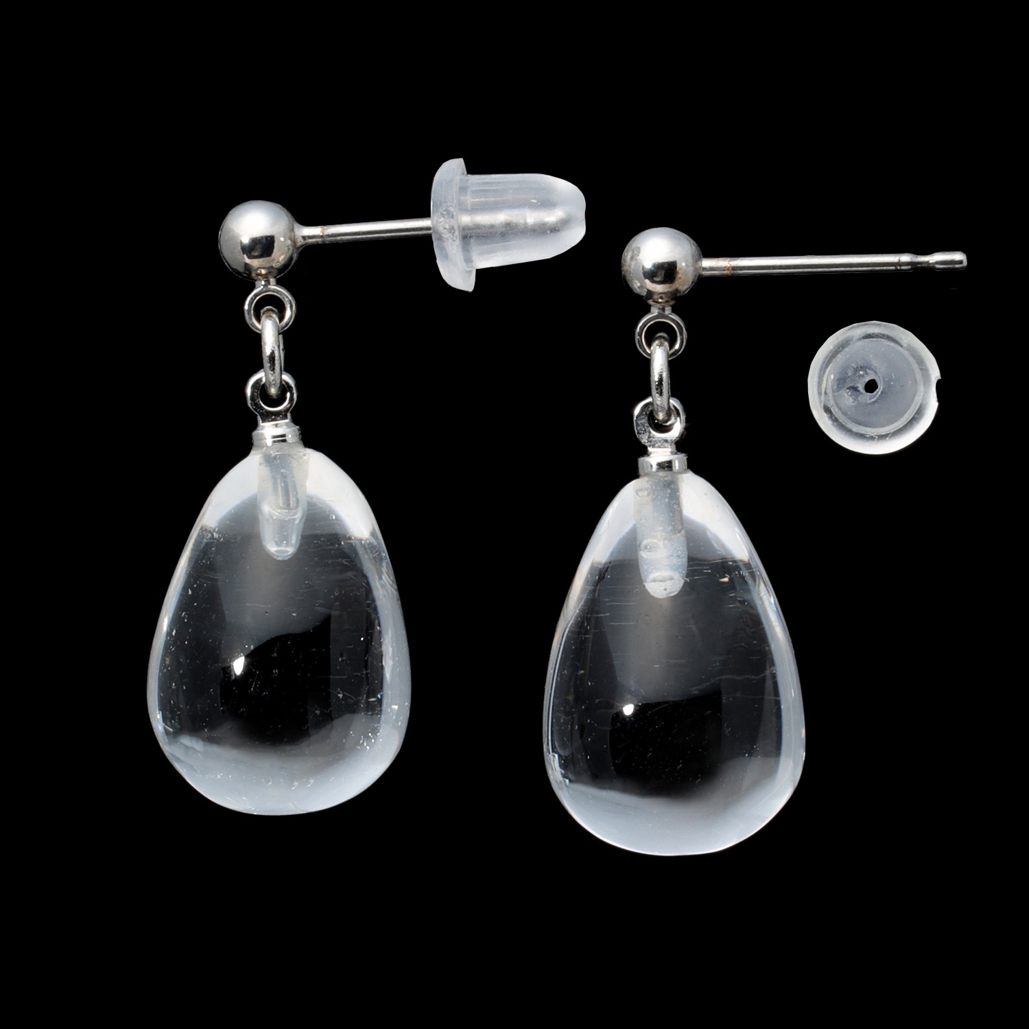 幸石堂 水晶 スウィング イヤリング／ピアス “開運の卵”