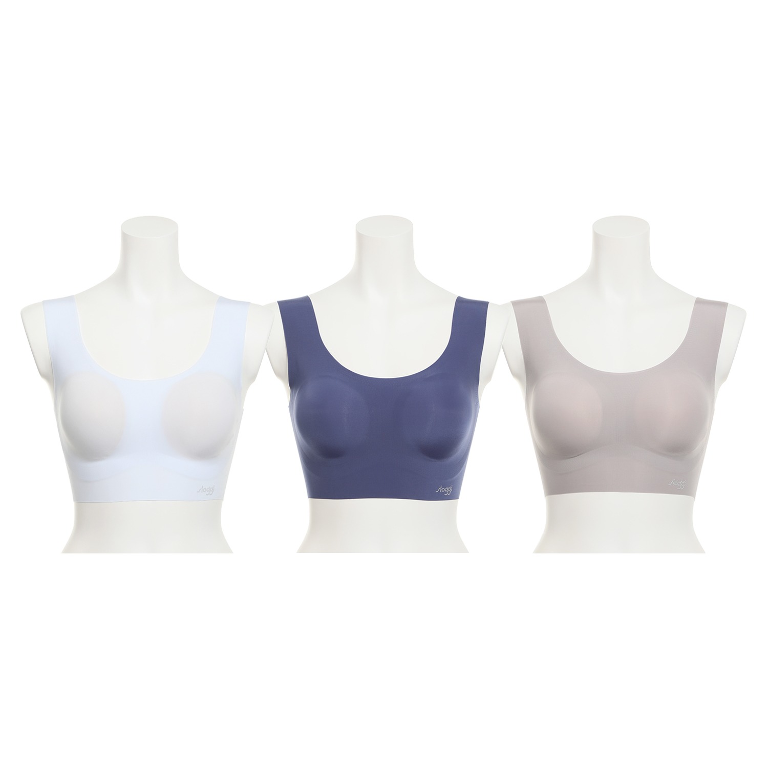 スロギー　ゼロフィール ベーシックタイプ ハーフトップブラジャー ３枚セット