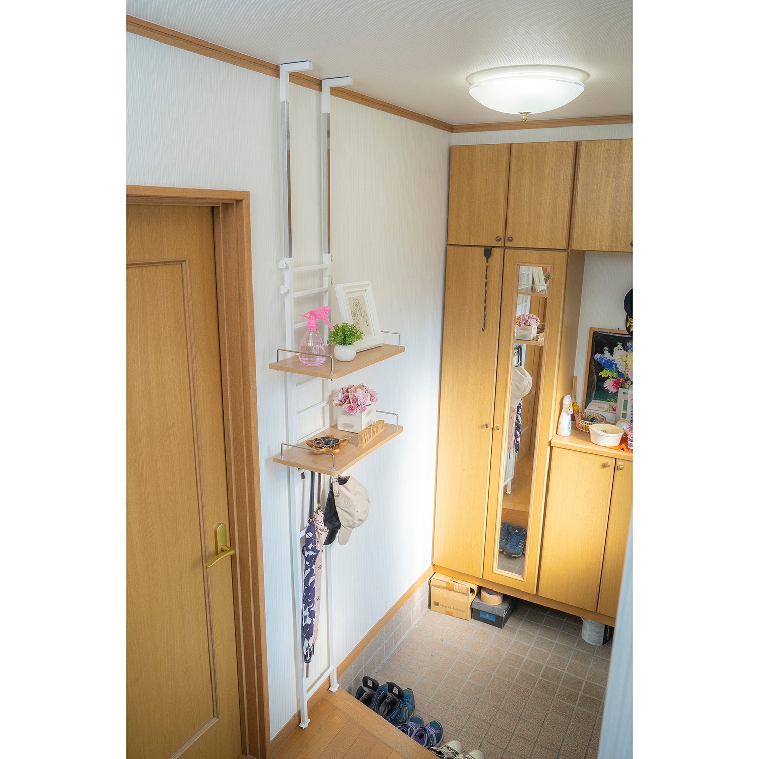 隙間スペースを有効活用！ 突っ張り ランドリーラダーラック