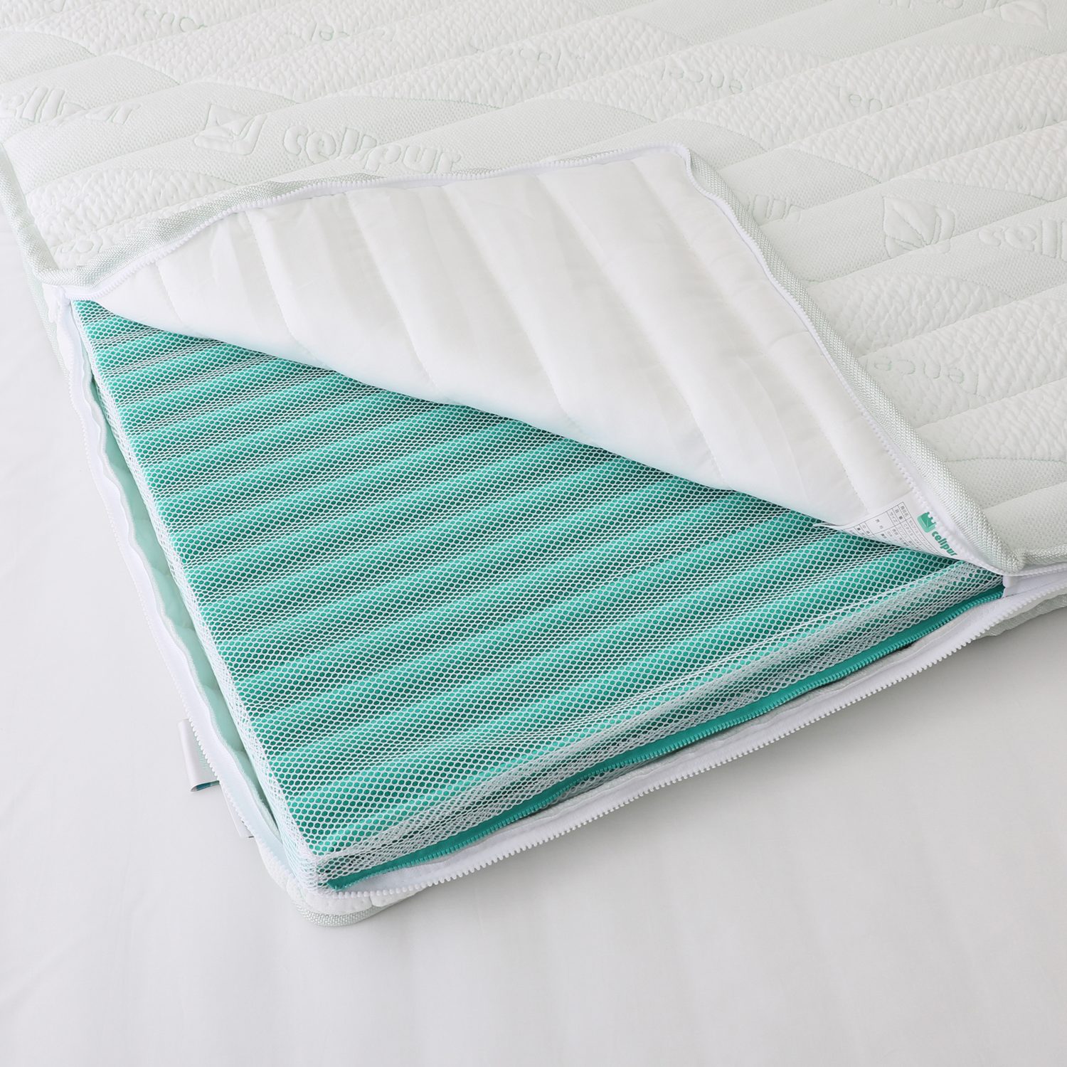 ＜シングル＞ セルプール ハイブリッドマット モデル・ウィーン 高弾性・通気性抜群 三つ折りマットレス