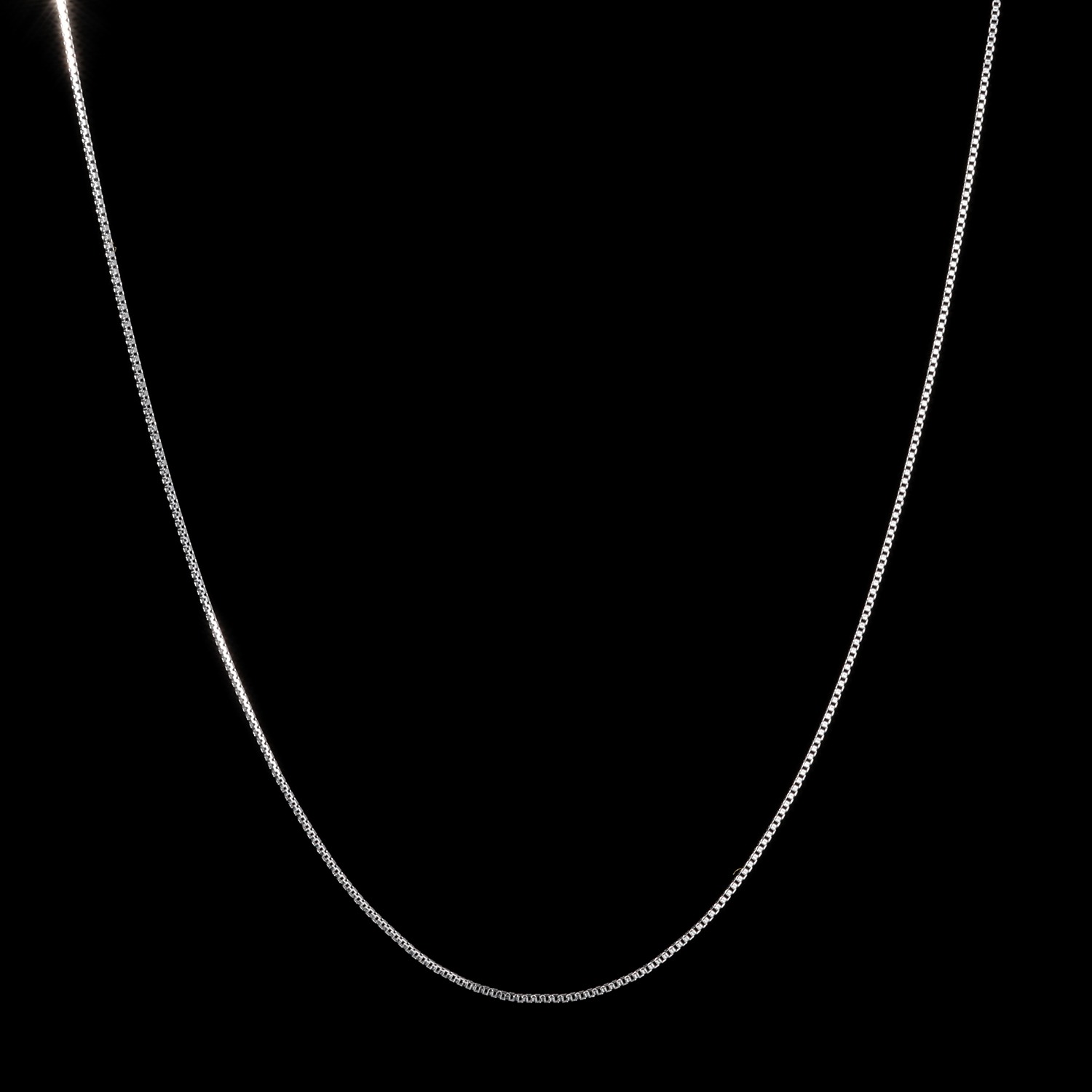 ビジューフルレゾン １８Ｋホワイトゴールド ボックスチェーン スライドネックレス