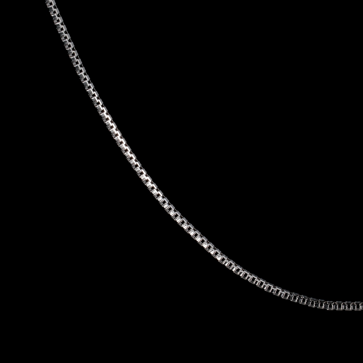 ビジューフルレゾン １８Ｋホワイトゴールド ボックスチェーン スライドネックレス