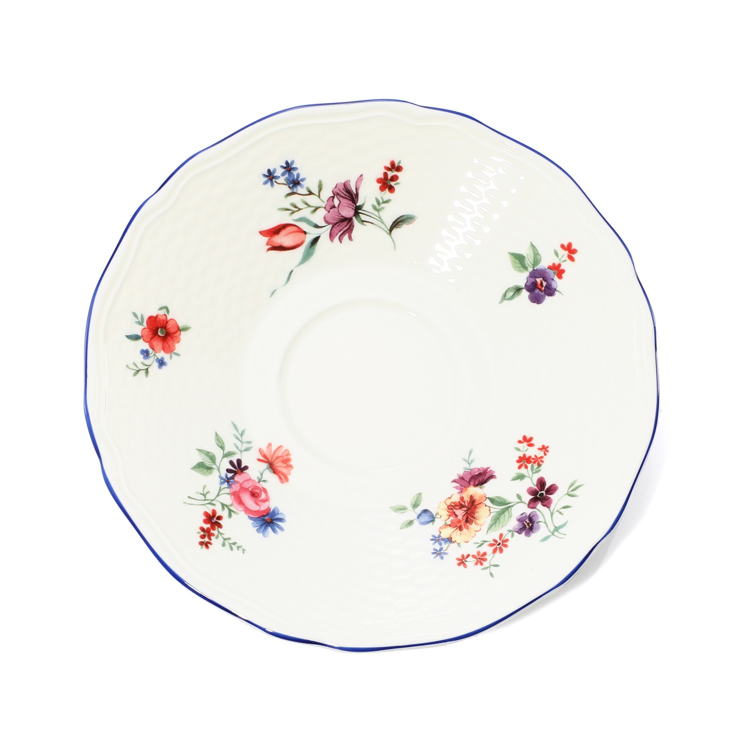 ウェッジウッド タフェッタ　フラワー ティーカップ＆ソーサー ペア