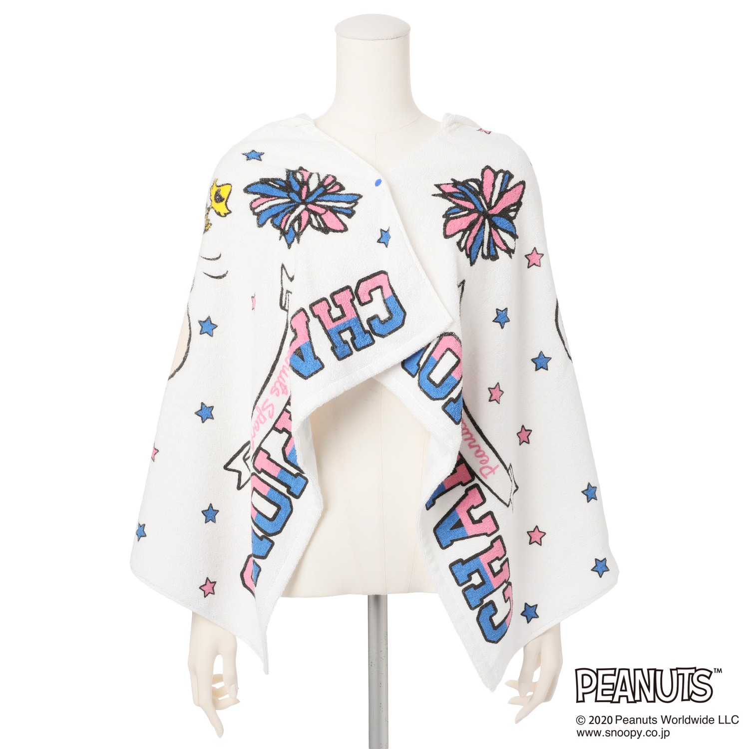 西川 スヌーピー フード付 コットンバスタオル