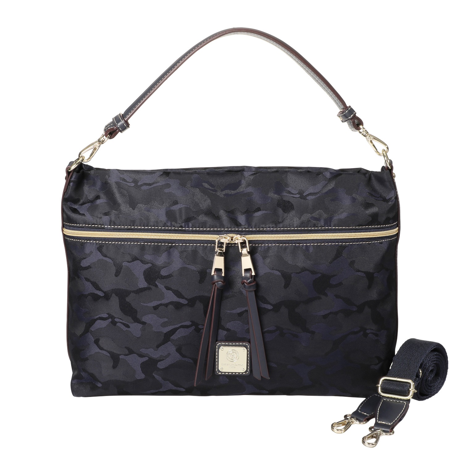 クリスチャン　オリビエ はっ水ジャガード ２ウェイ ワンハンドルバッグ