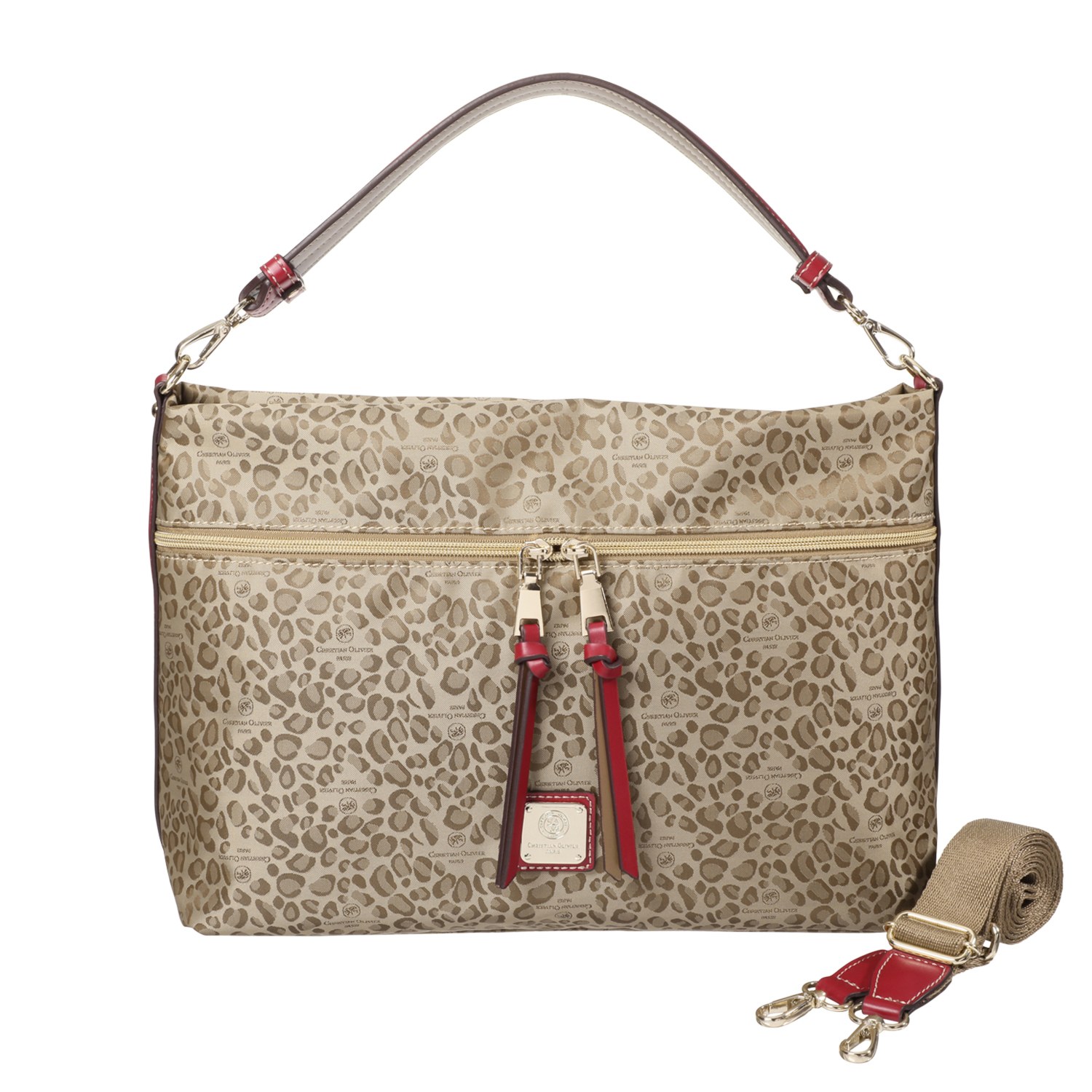 クリスチャン　オリビエ はっ水ジャガード ２ウェイ ワンハンドルバッグ