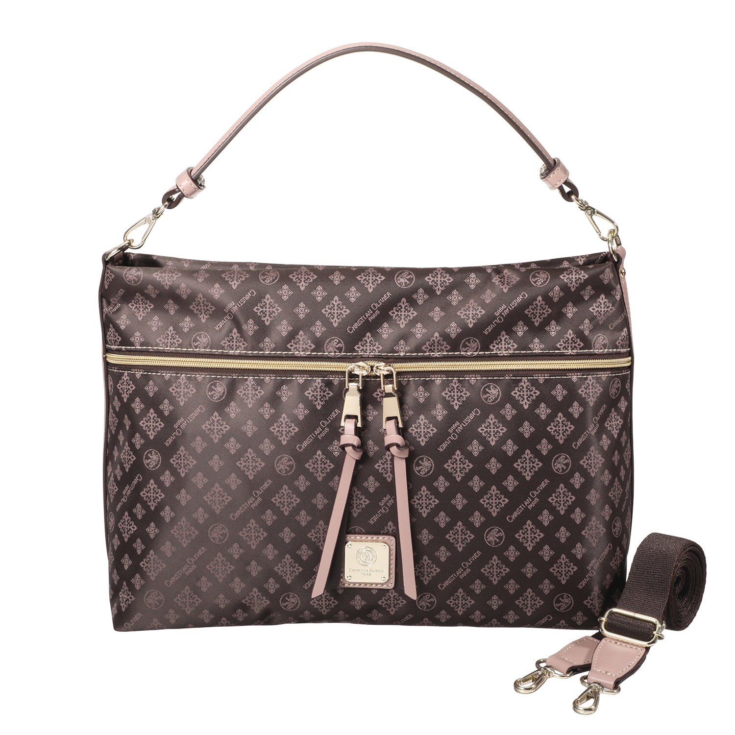 クリスチャン　オリビエ はっ水ジャガード ２ウェイ ワンハンドルバッグ