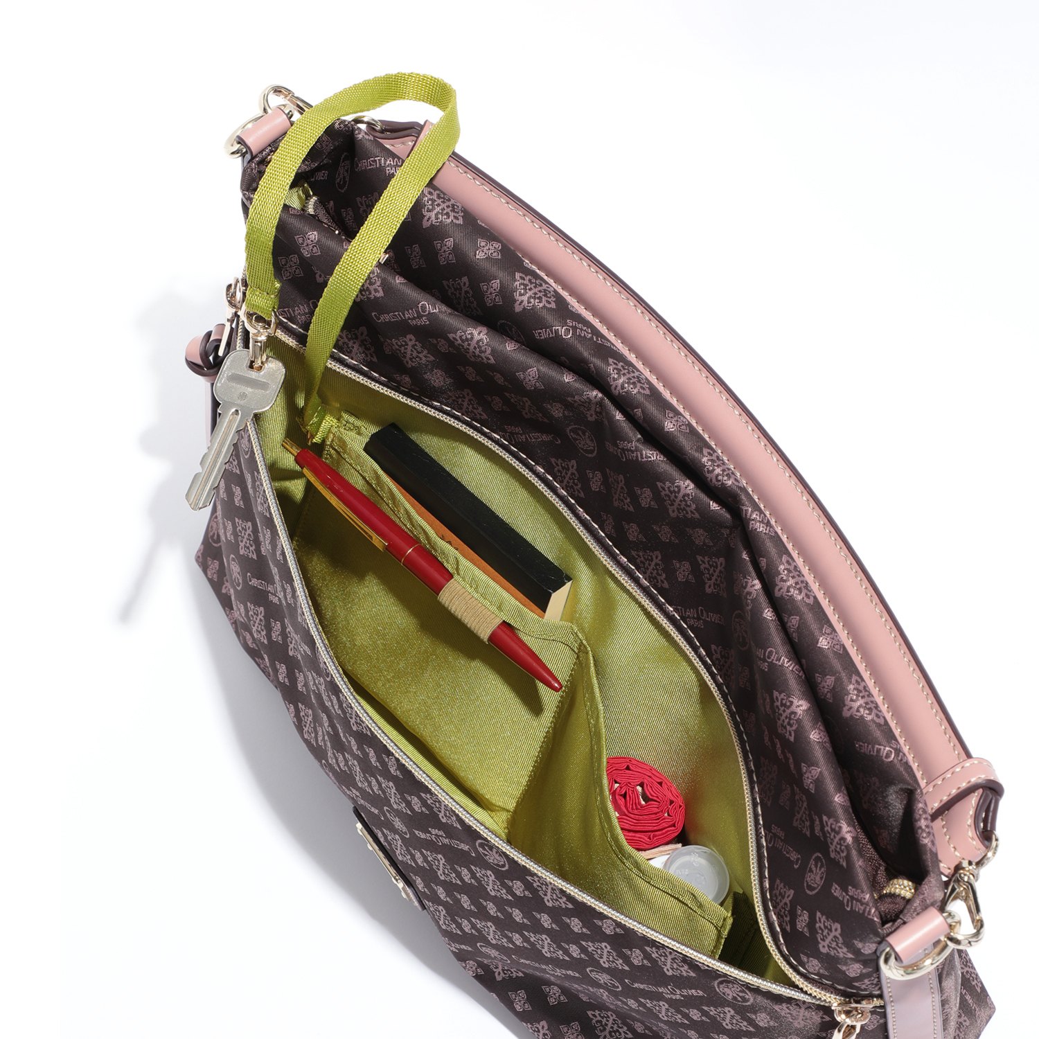 クリスチャン　オリビエ はっ水ジャガード ２ウェイ ワンハンドルバッグ