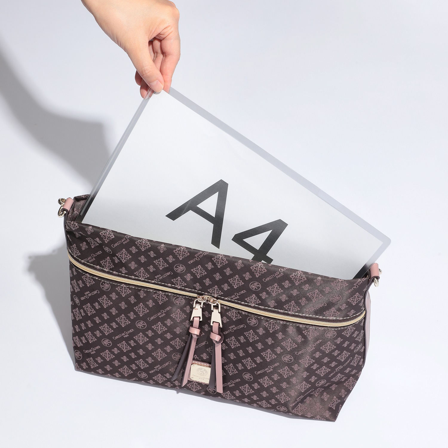 クリスチャン　オリビエ はっ水ジャガード ２ウェイ ワンハンドルバッグ