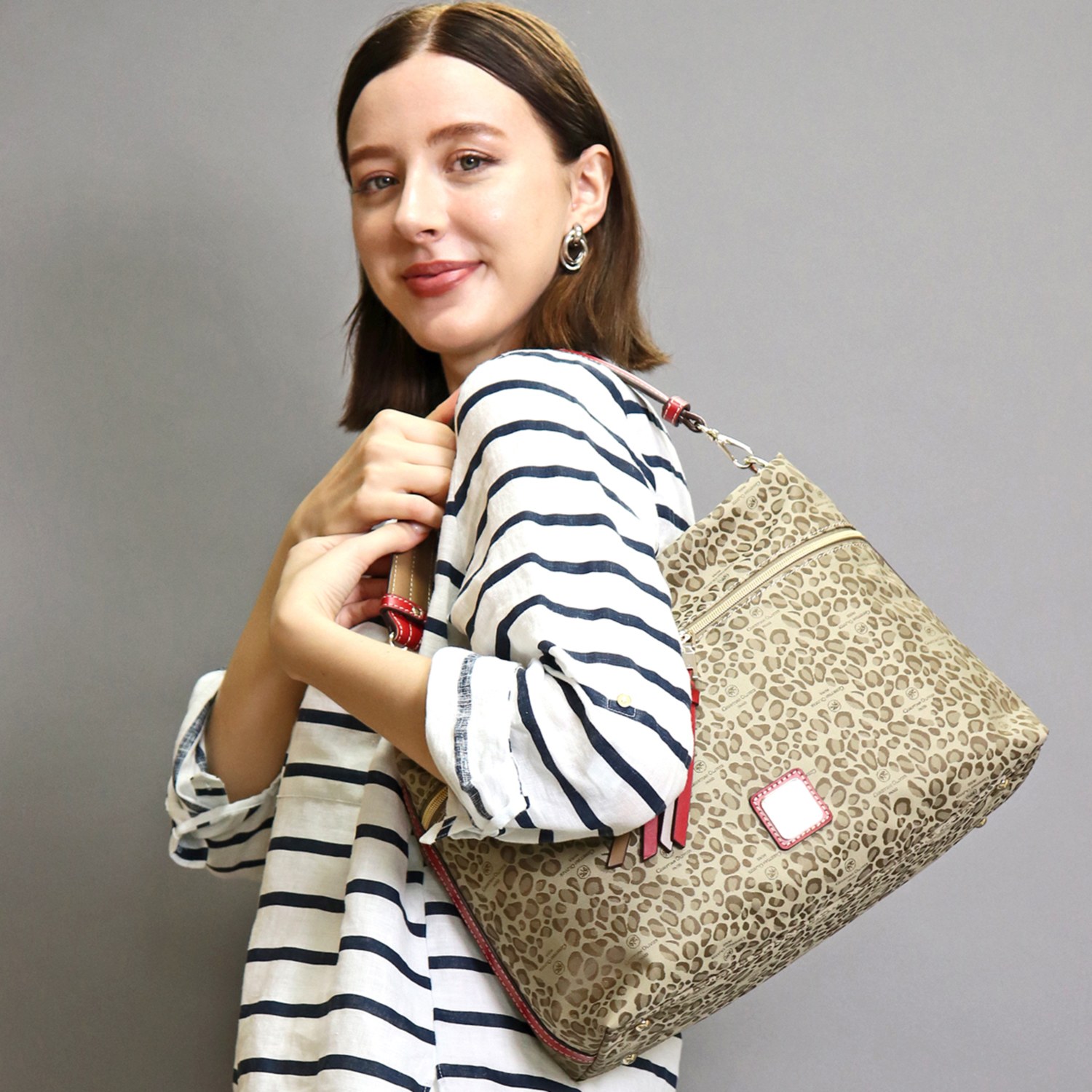 クリスチャン　オリビエ はっ水ジャガード ２ウェイ ワンハンドルバッグ