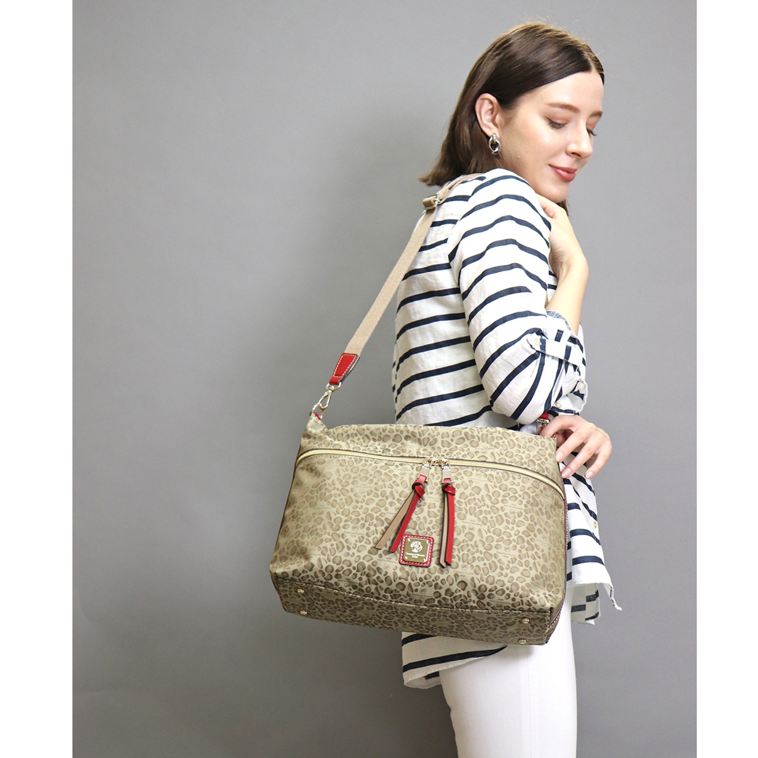 クリスチャン　オリビエ はっ水ジャガード ２ウェイ ワンハンドルバッグ