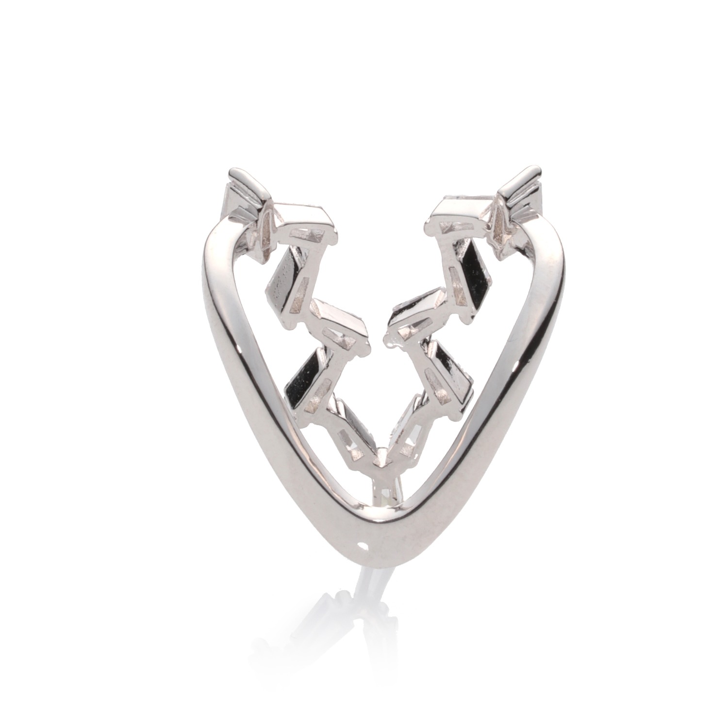 マダムヒロコ テーパードバゲットＣＺ Ｖデザインリング “メテオールブリヤン”