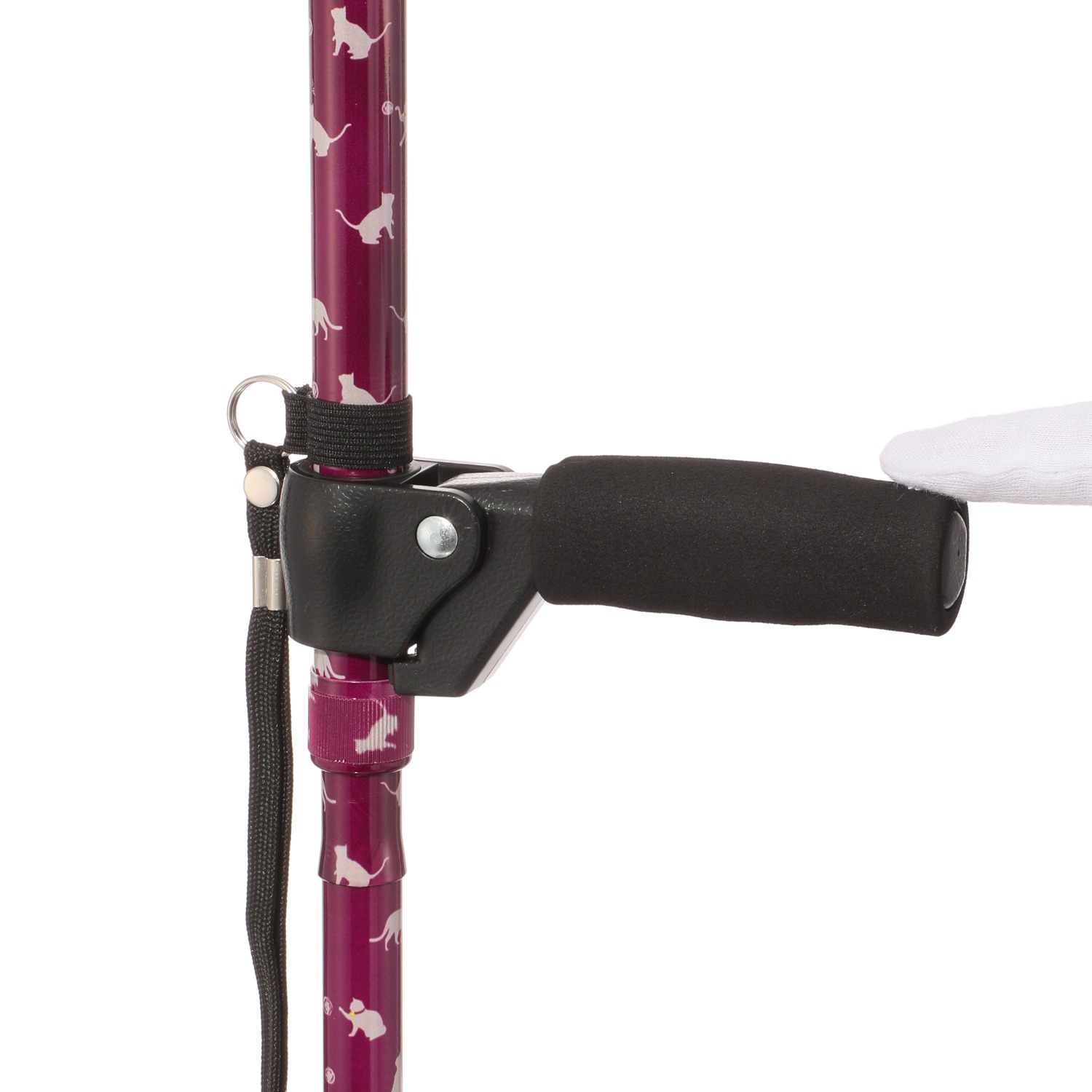 立ち座りラクラク！ 補助ハンドル付 室内用おたすけ杖