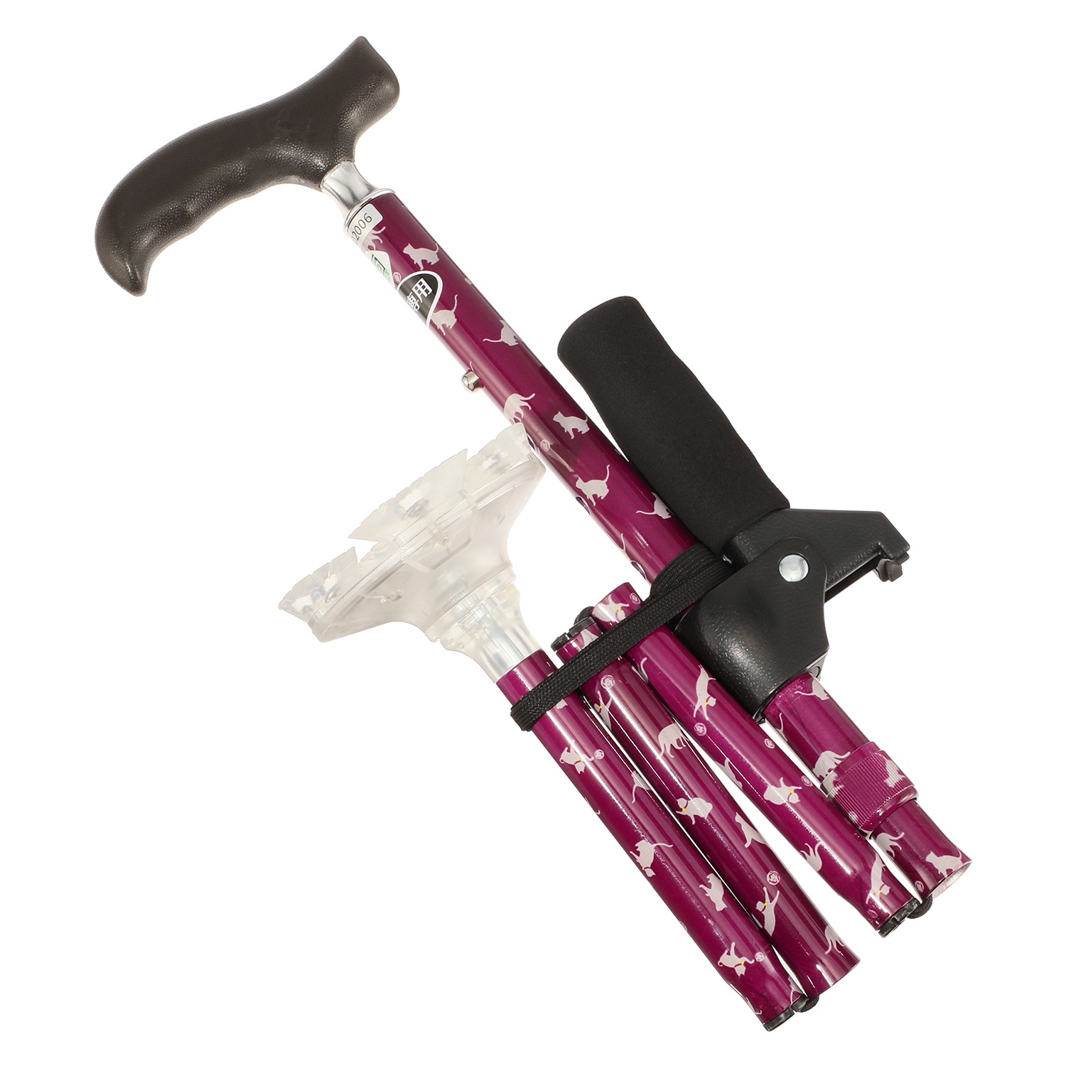 立ち座りラクラク！ 補助ハンドル付 室内用おたすけ杖