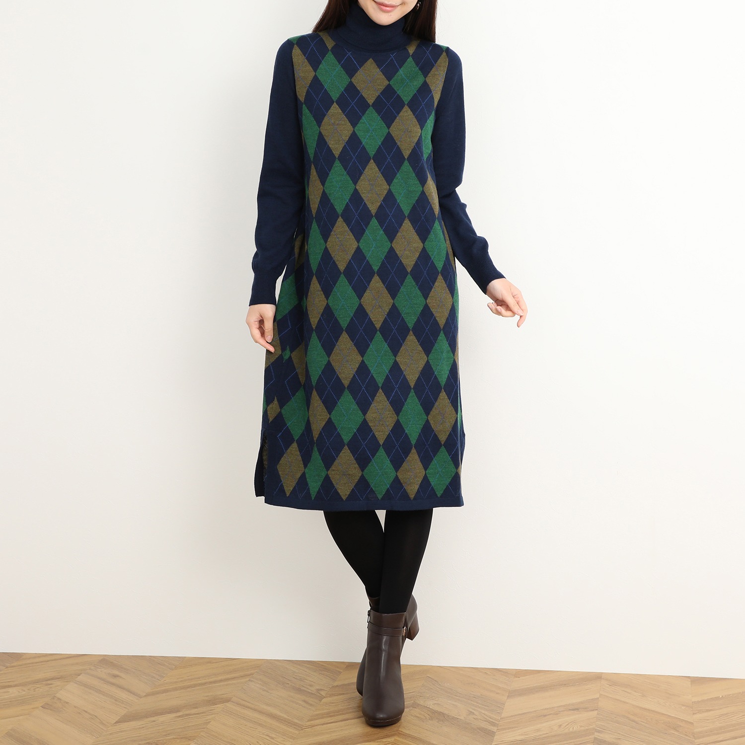 タバサ タートルネック ニットワンピース ファッション ワンピース ドレス 長袖 タバサ 通販 テレビショッピングのショップチャンネル