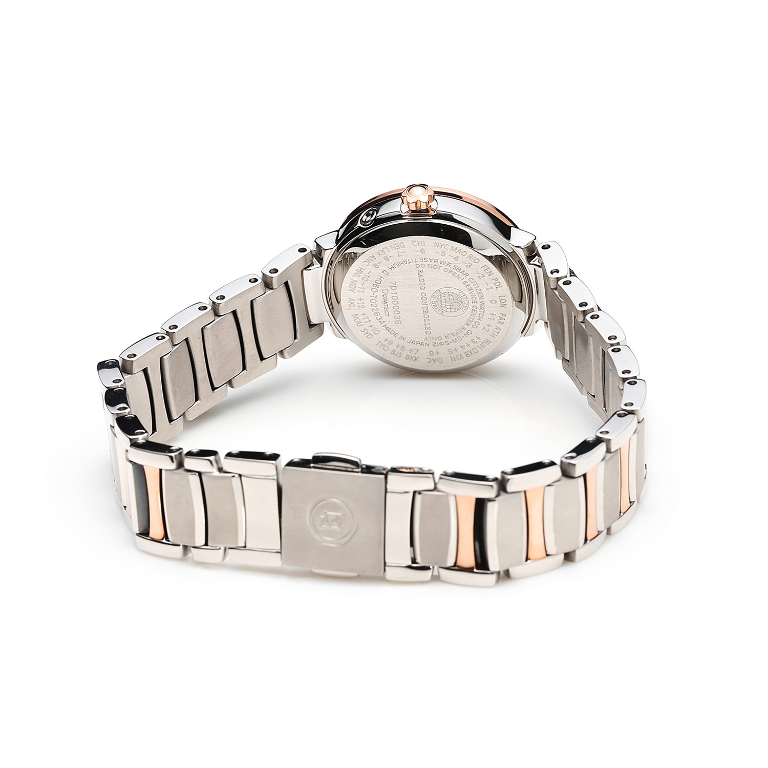 シチズン “エクシード” ダイヤモンド ラウンドフェイス コンビカラー ソーラーウォッチ