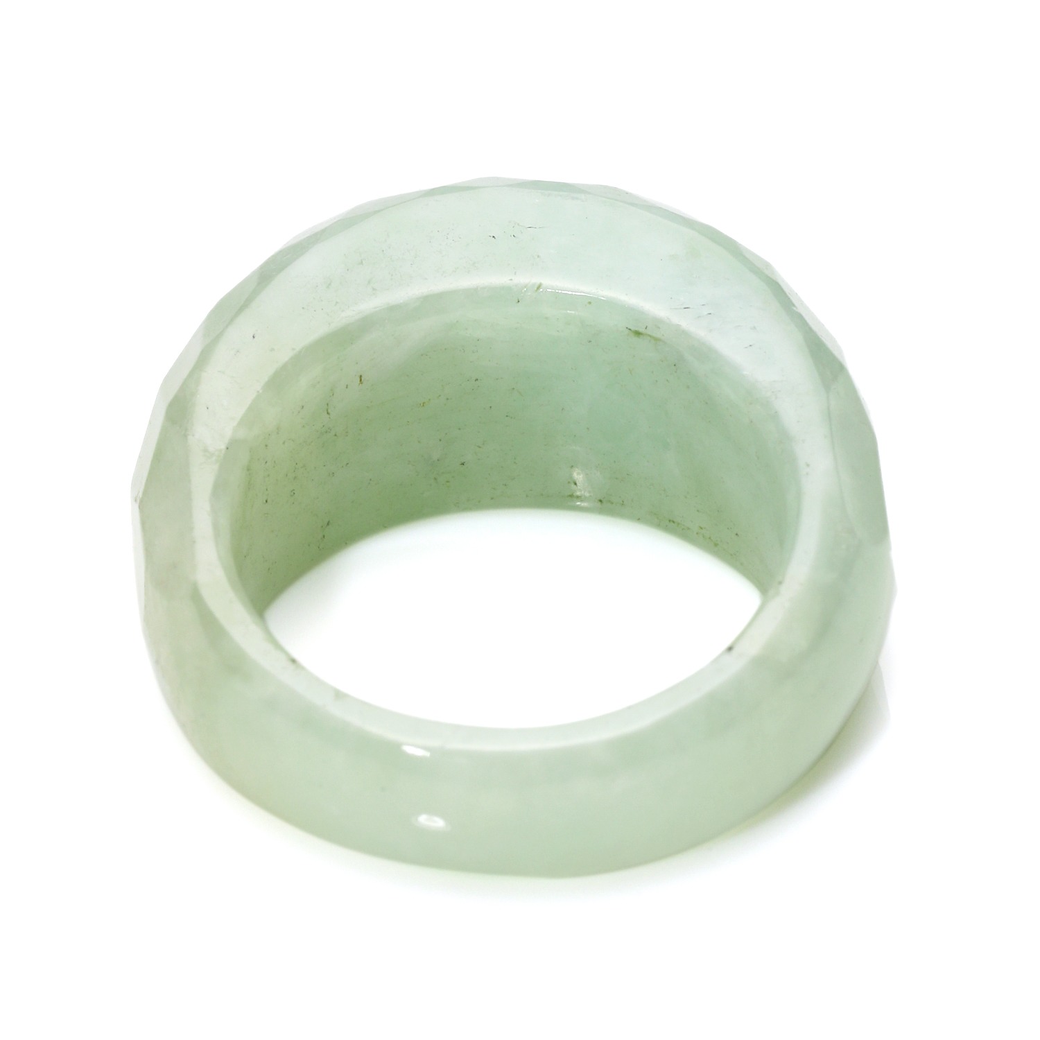 マスターストーン ジェイダイト ファセットカット くりぬきリング