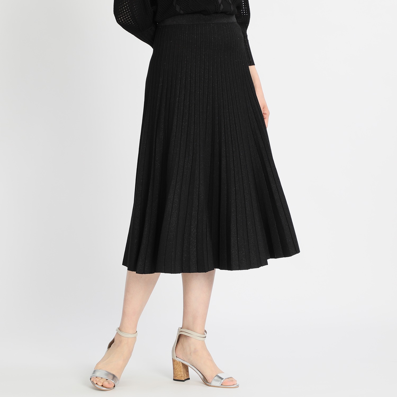 リュクス エ リュクス プリーツ風デザイン ニットスカート ファッション スカート ロング マキシ 通販 テレビショッピングのショップチャンネル