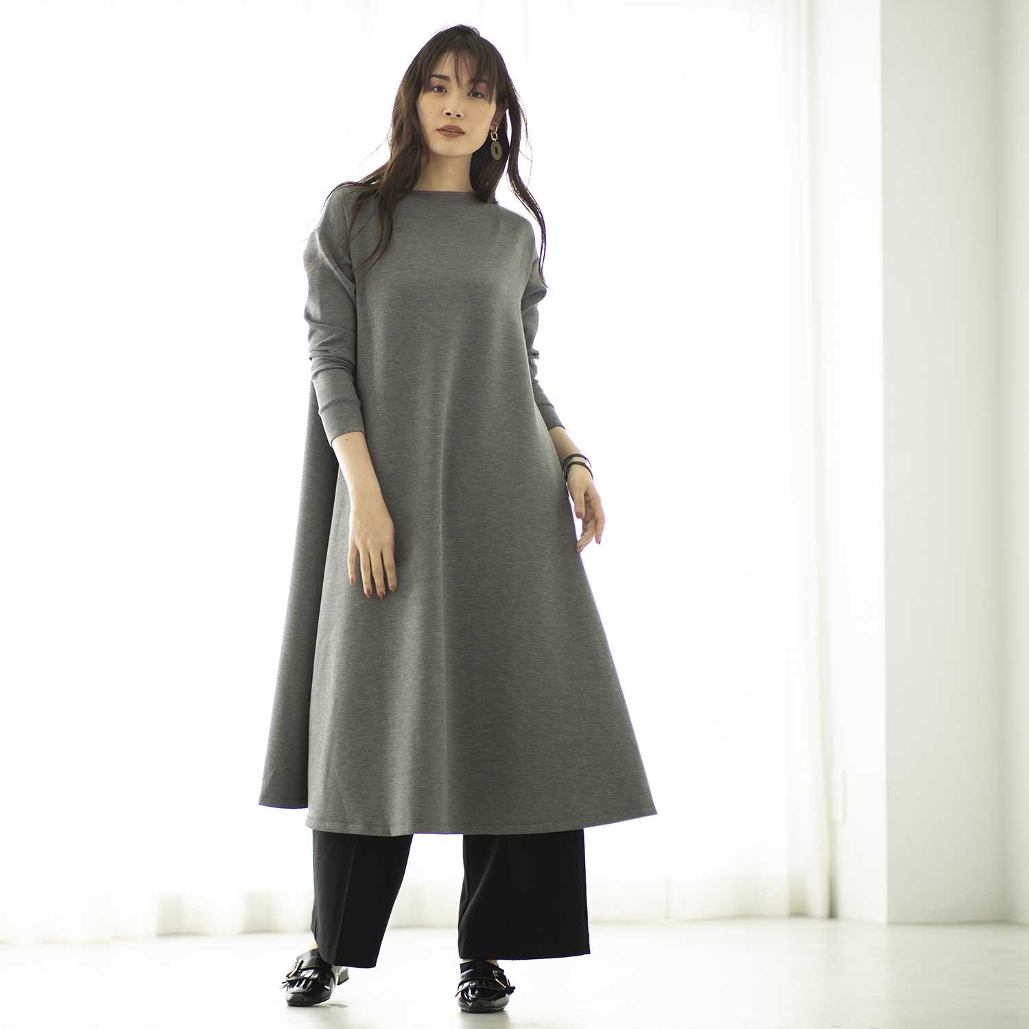 リビーリュッカ ダンボールニット ａラインワンピース ファッション ワンピース ドレス ジャージー リビーリュッカ 通販 テレビショッピングのショップチャンネル