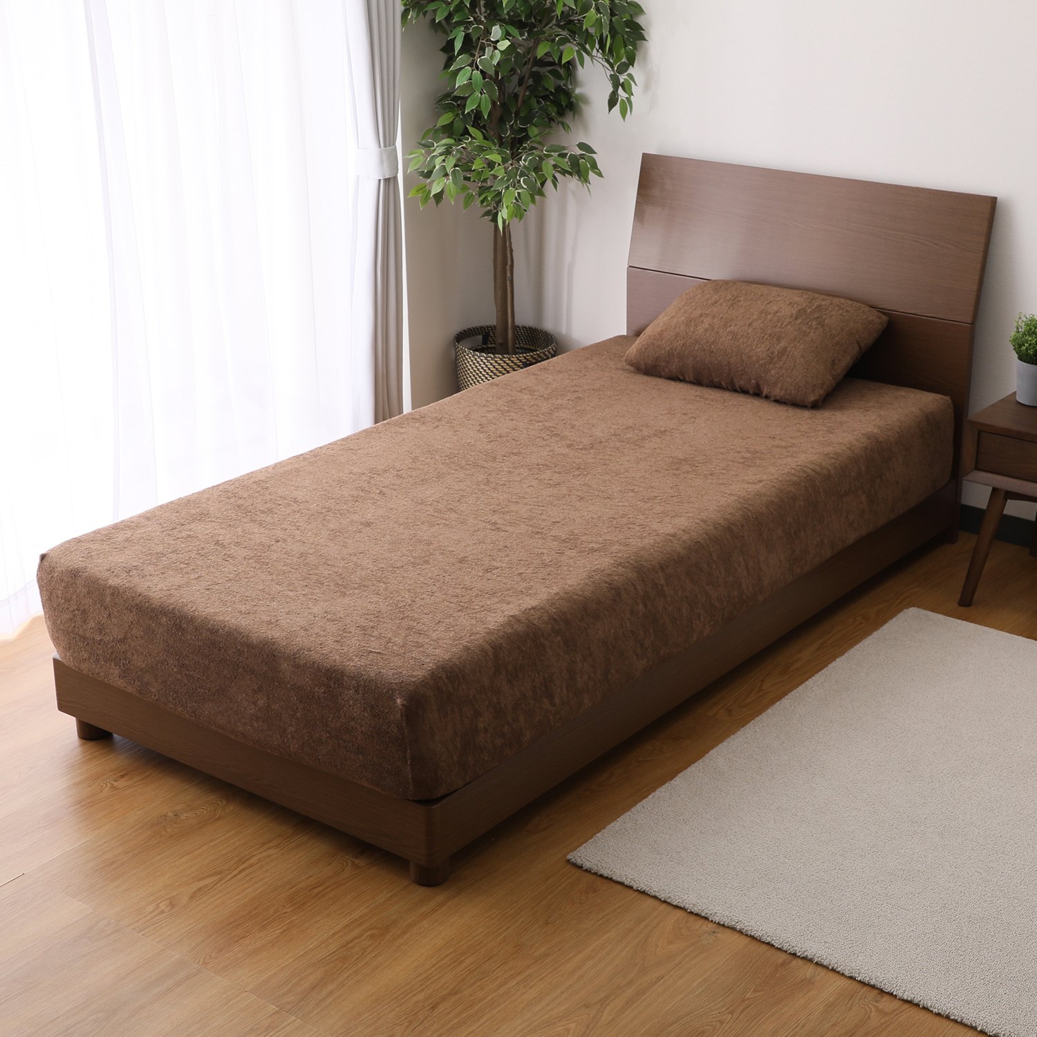 ＜Ｍ＞ 西川 伸びてピタッと＆吸湿発熱 イージーフィットシーツ ホットパイル 抗菌プラス