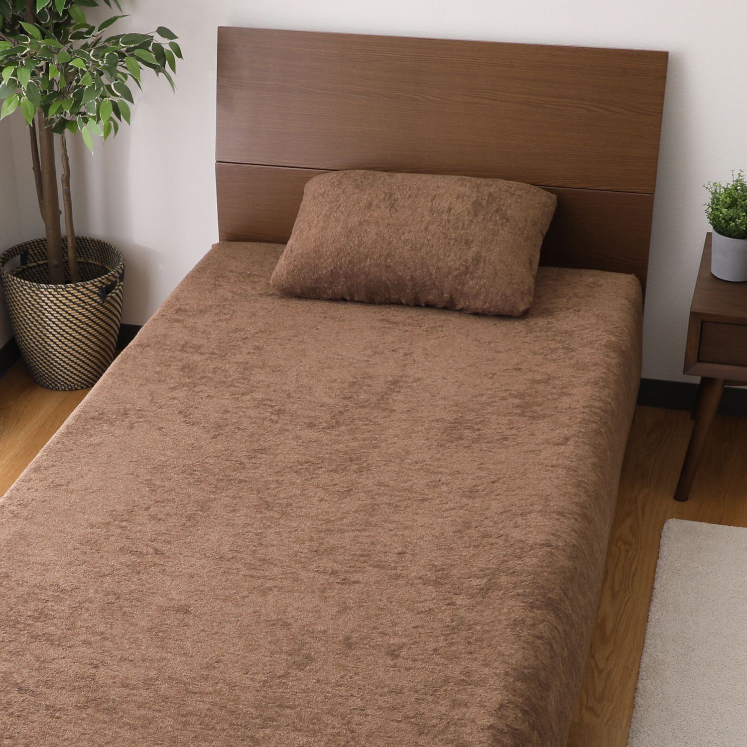 ＜Ｍ＞ 西川 伸びてピタッと＆吸湿発熱 イージーフィットシーツ ホットパイル 抗菌プラス