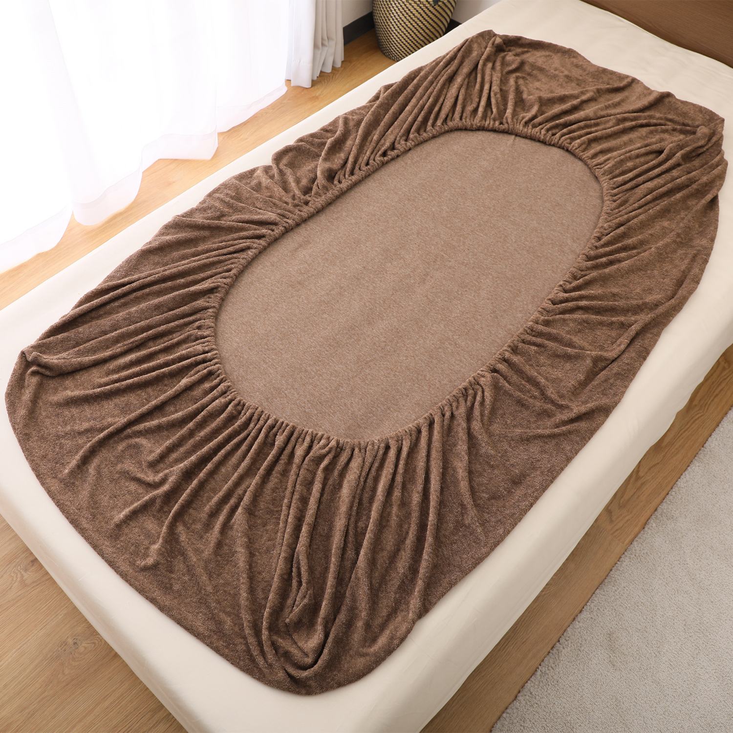 ＜Ｍ＞ 西川 伸びてピタッと＆吸湿発熱 イージーフィットシーツ ホットパイル 抗菌プラス