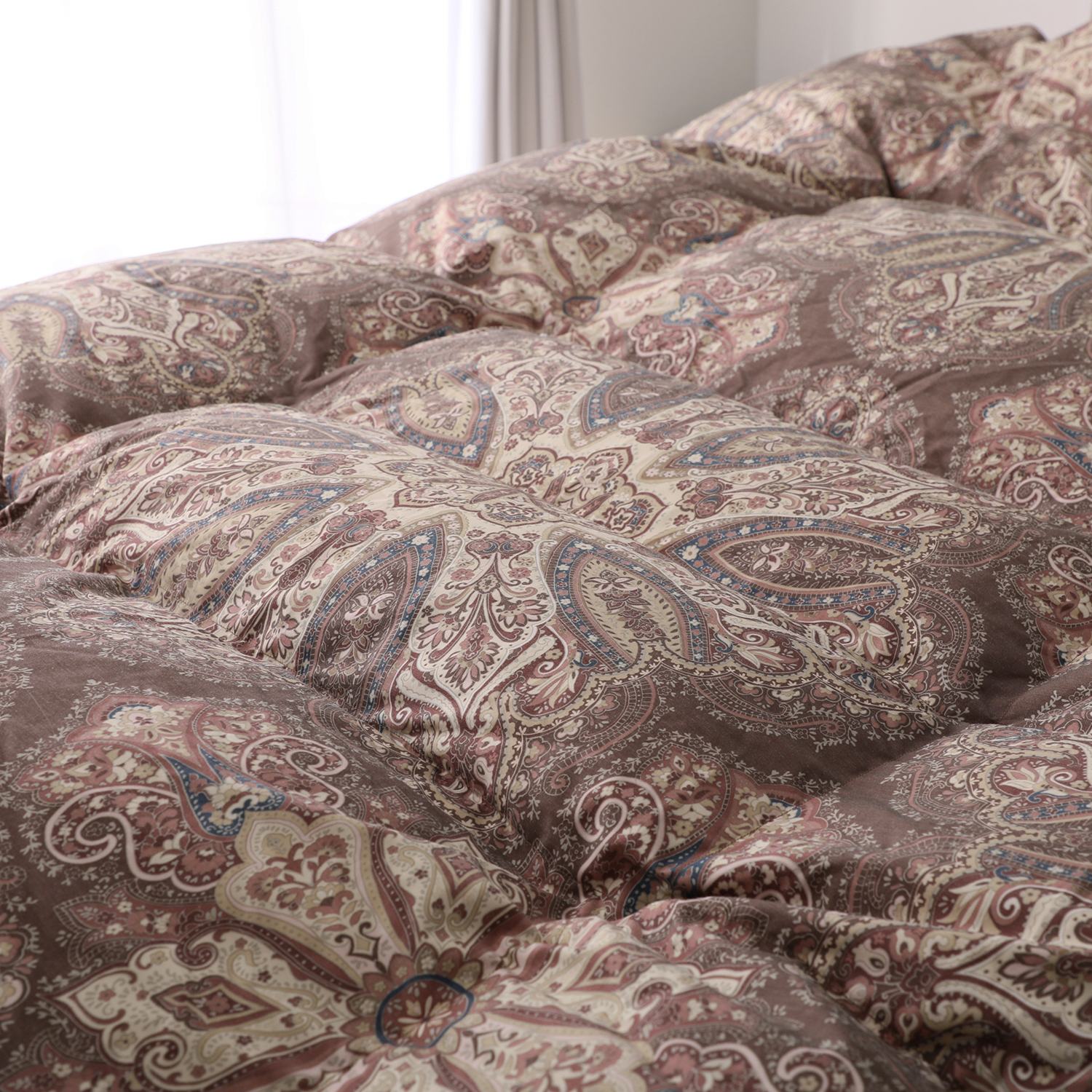 ＜セミダブル＞ 西川 フランス産ダック 防ダニ羽毛掛けふとん 