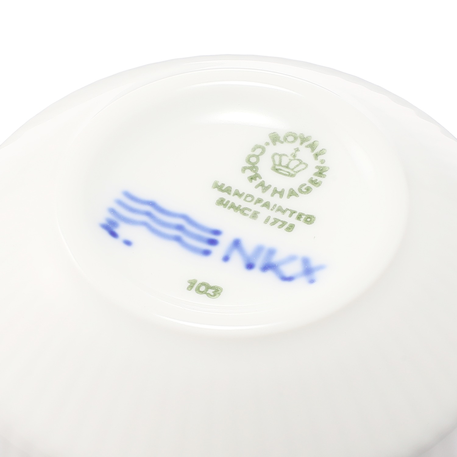 ロイヤル　コペンハーゲン ２０周年アニバーサリー ブルーフルーテッド　メガ マグカップ　ペア スプーン付