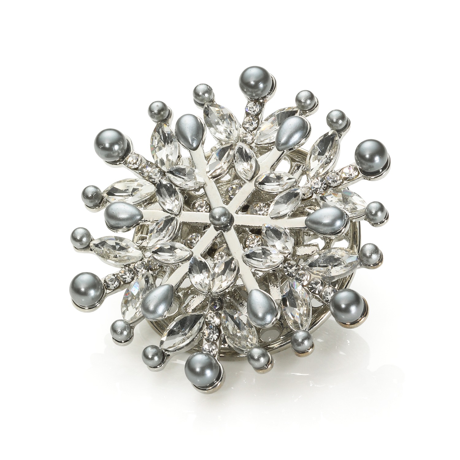 パールビジュウ＆ビジュウ キラキラ華やか！ マグネットブローチ