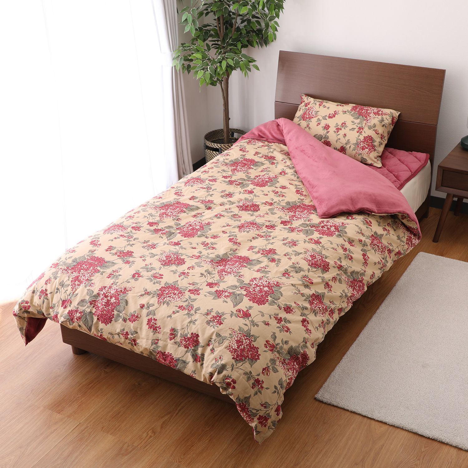 ＜シングル＞ 西川 ボリュームたっぷり 抗菌プラス コットンパイル 綿マイヤー敷きパッド 