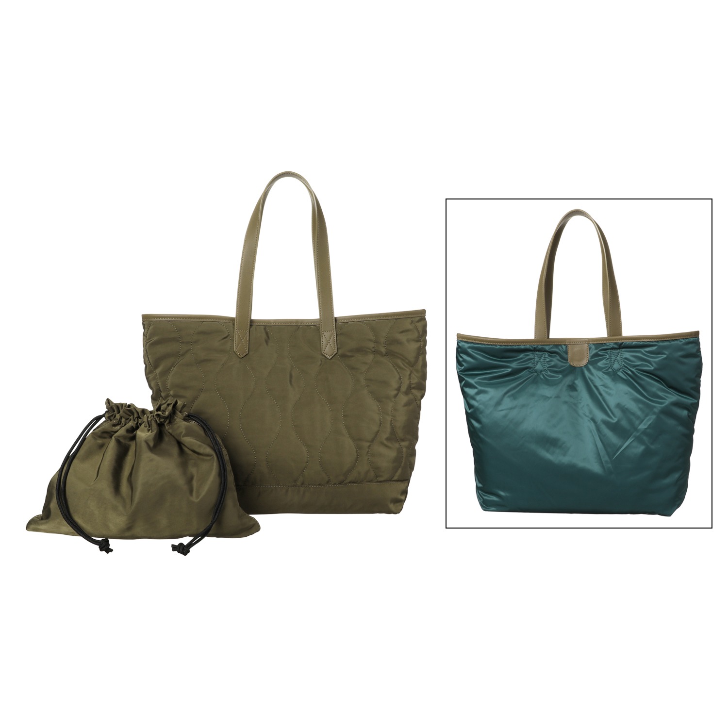 エーティー キルティングデザイン 巾着付 リバーシブルトートバッグ 靴 バッグ 小物 インナー バッグ トートバッグ アツロウタヤマ 通販 テレビショッピングのショップチャンネル