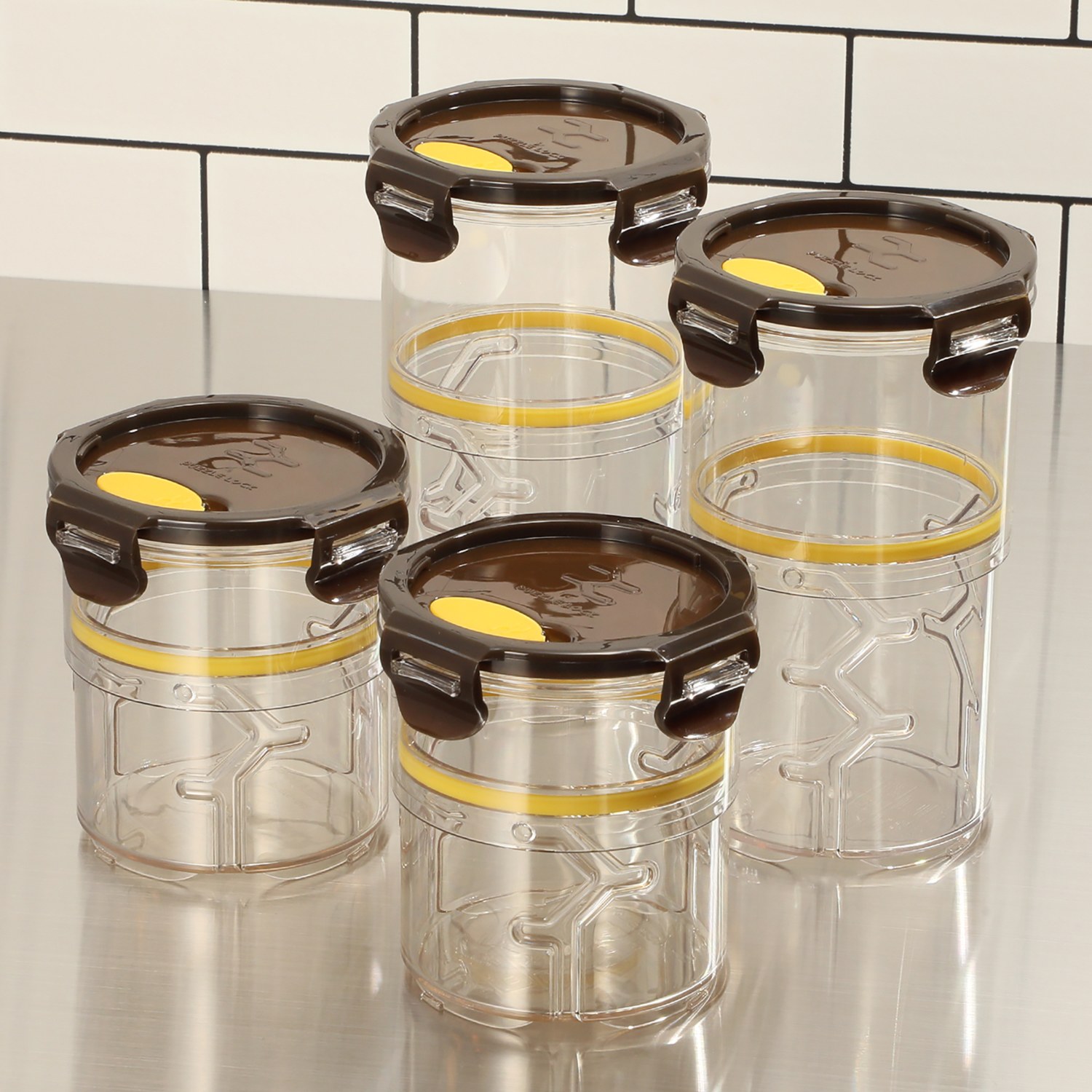 高さ調節ができる！ 積み重ねてロックも可能 保存容器 パズルロック