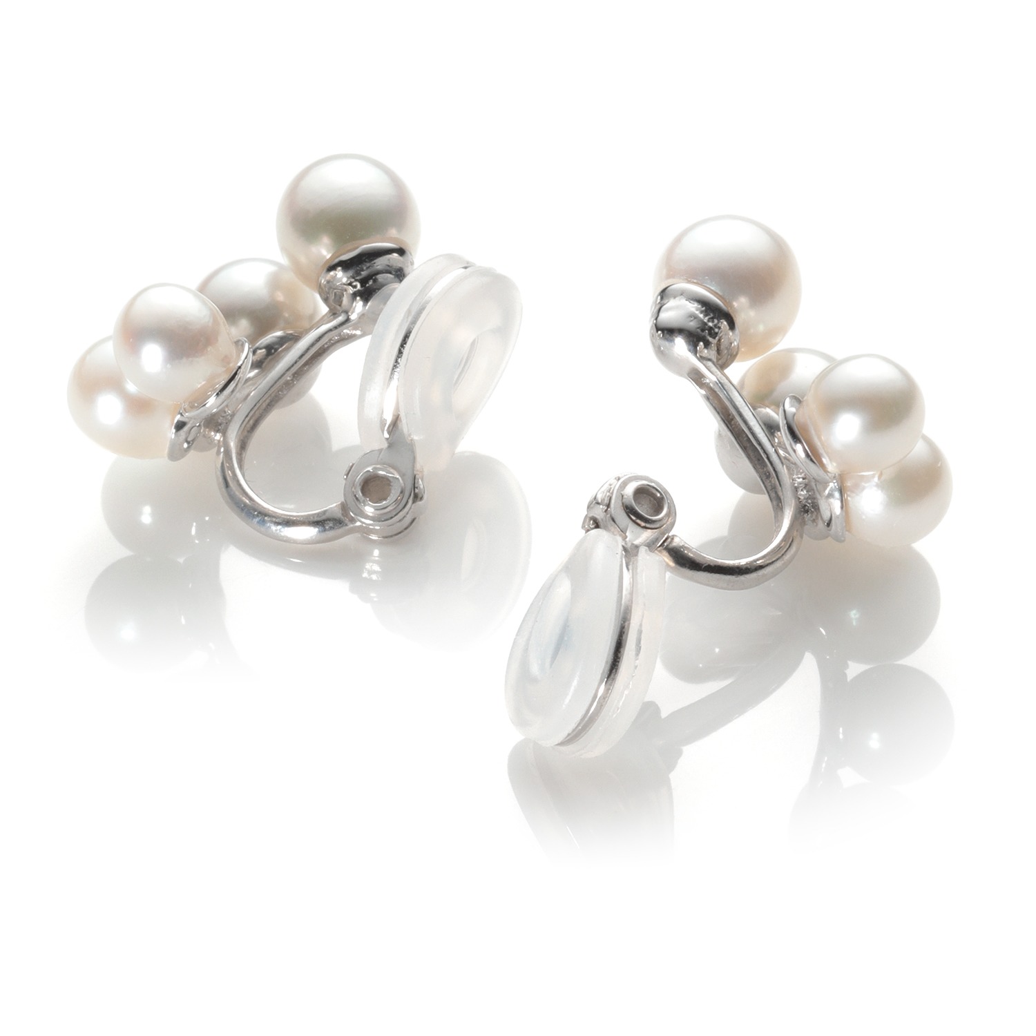 パール　ユリマ ハロン湾産 無調色アコヤパール カーブライン イヤリング／ピアス