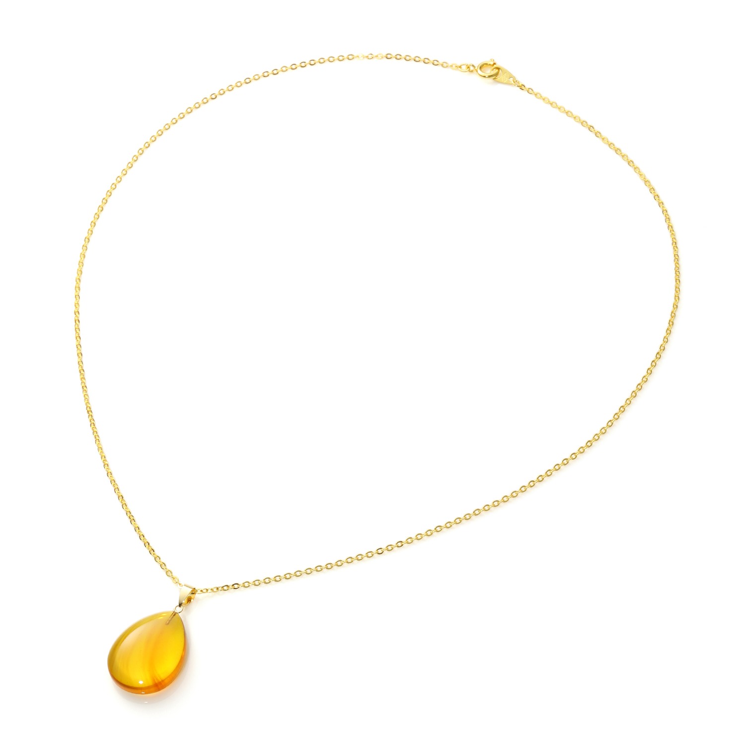 久慈琥珀 アンバー ドロップデザイン ペンダント